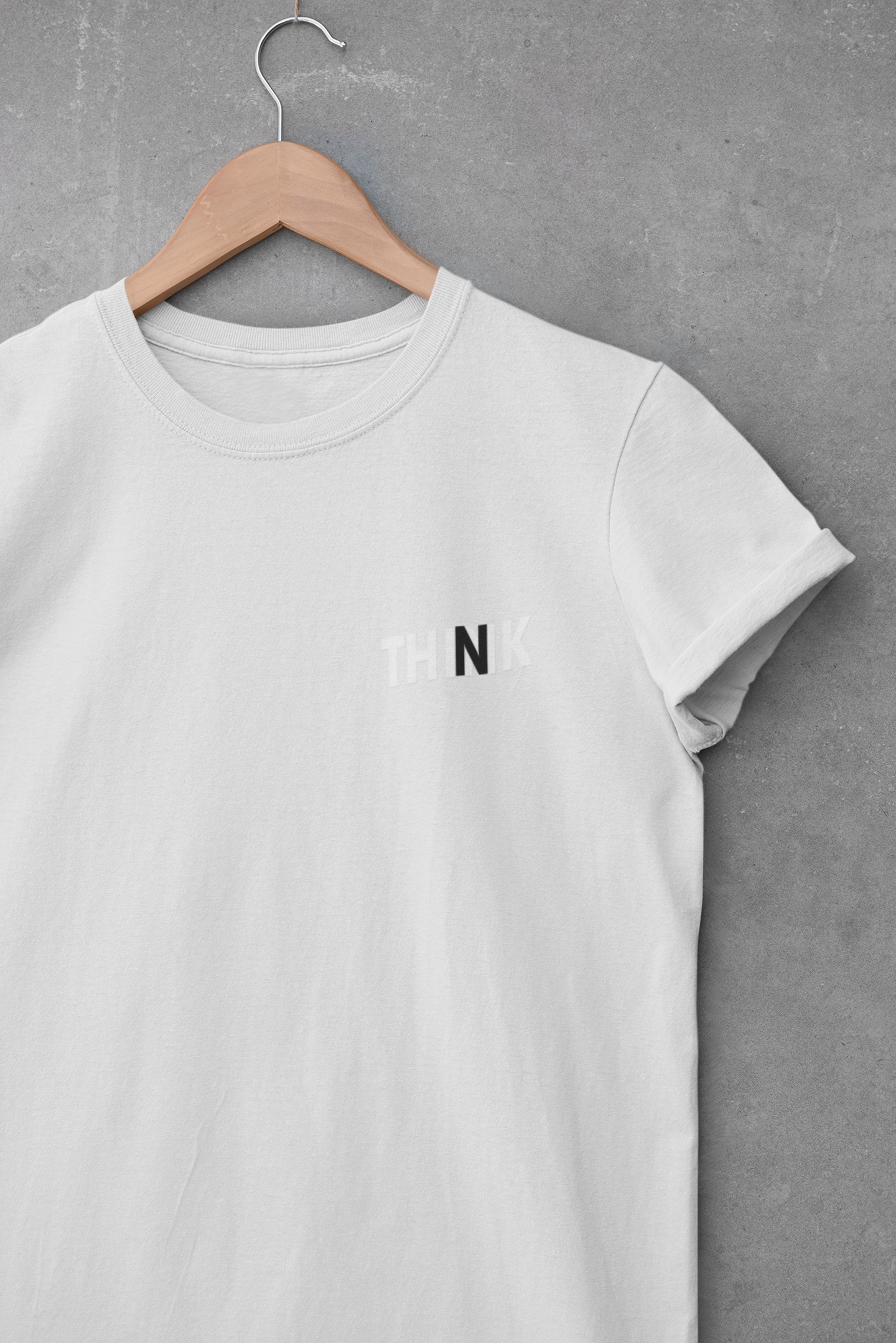Think Minimal Mens Half Sleeves T-shirt- FunkyTeesClub