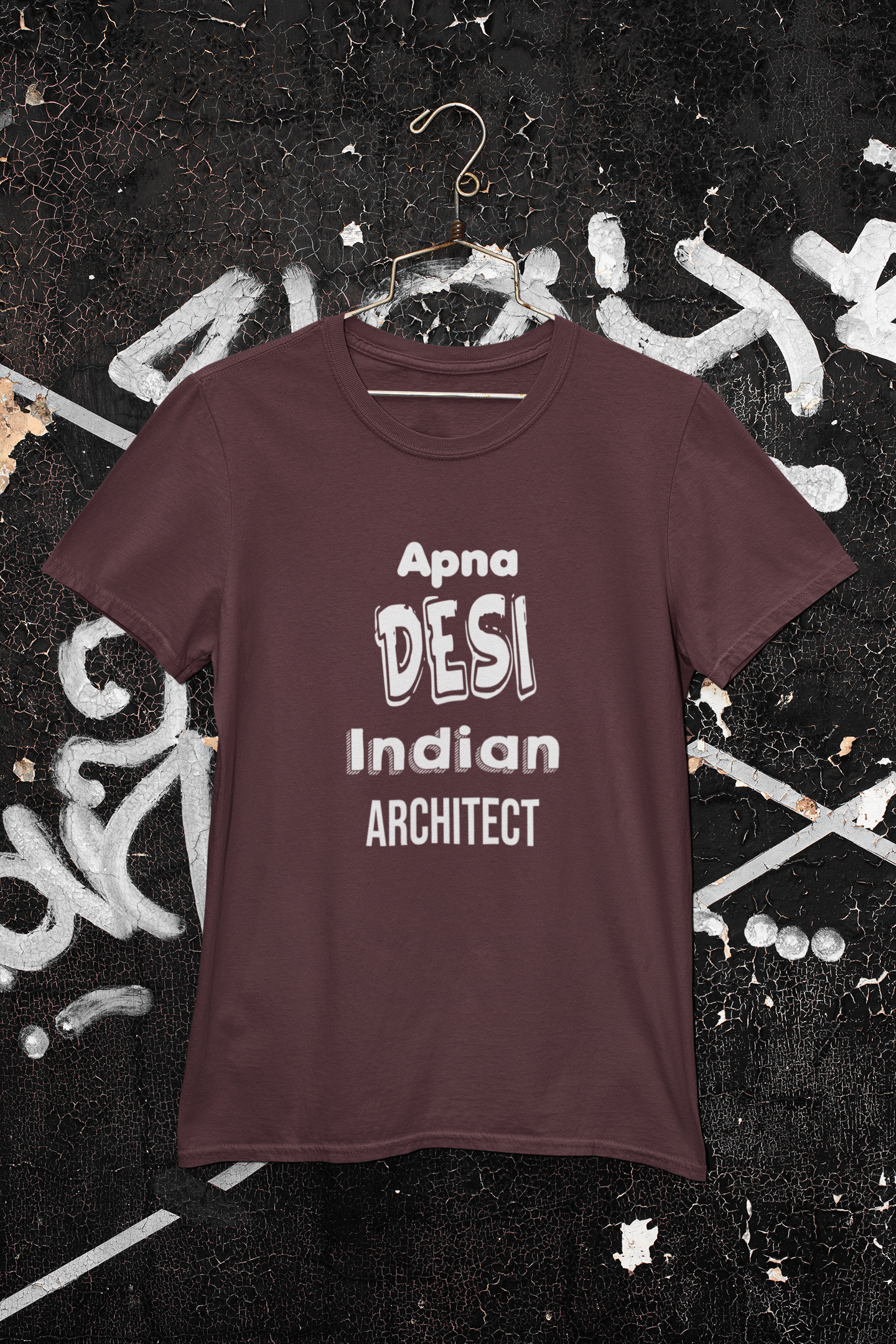 Apna Desi Indian Architect Profession Mens Half Sleeves T-shirt- FunkyTeesClub