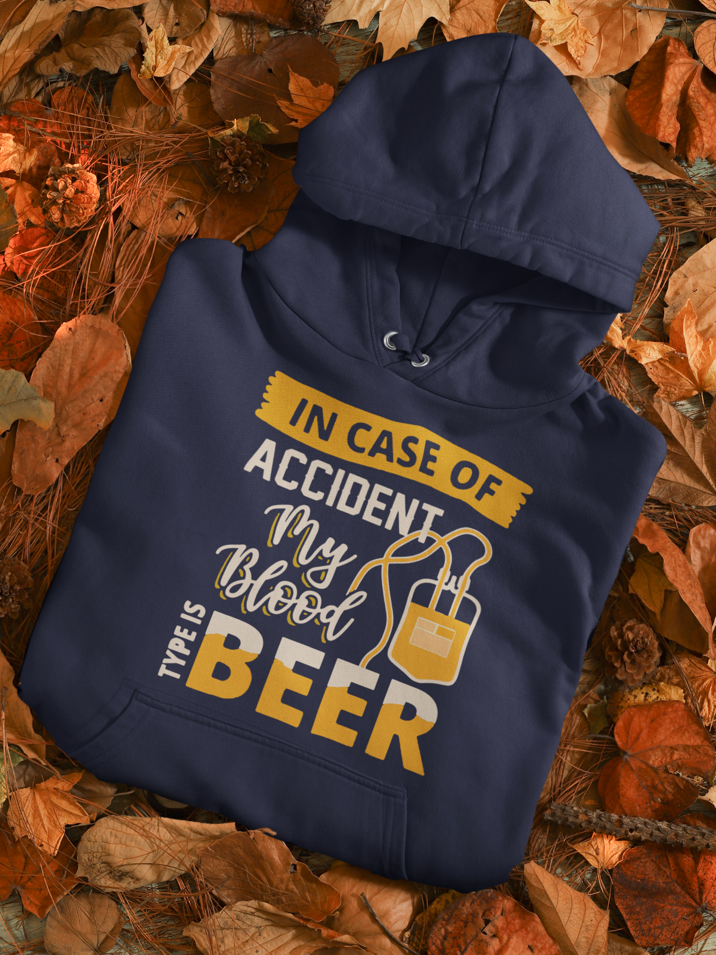 My Blood Type Is Beer Hoodies for Women-FunkyTeesClub
