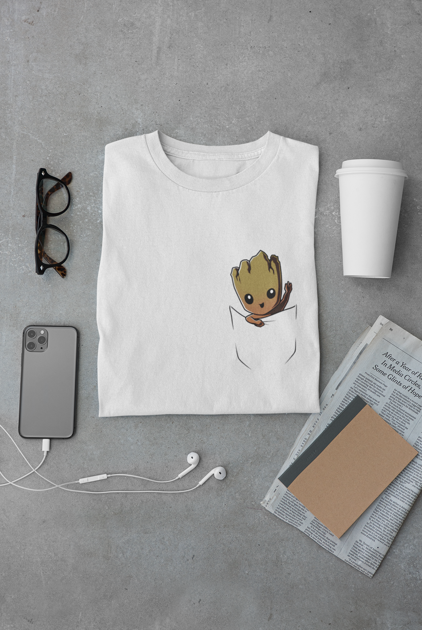 Groot Avengers Mens Half Sleeves T-shirt- FunkyTeesClub