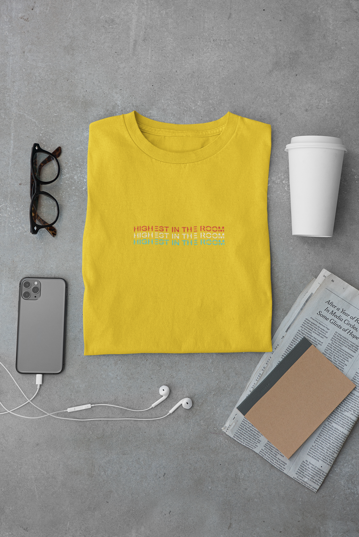 Highest in the room Minimal Mens Half Sleeves T-shirt- FunkyTeesClub