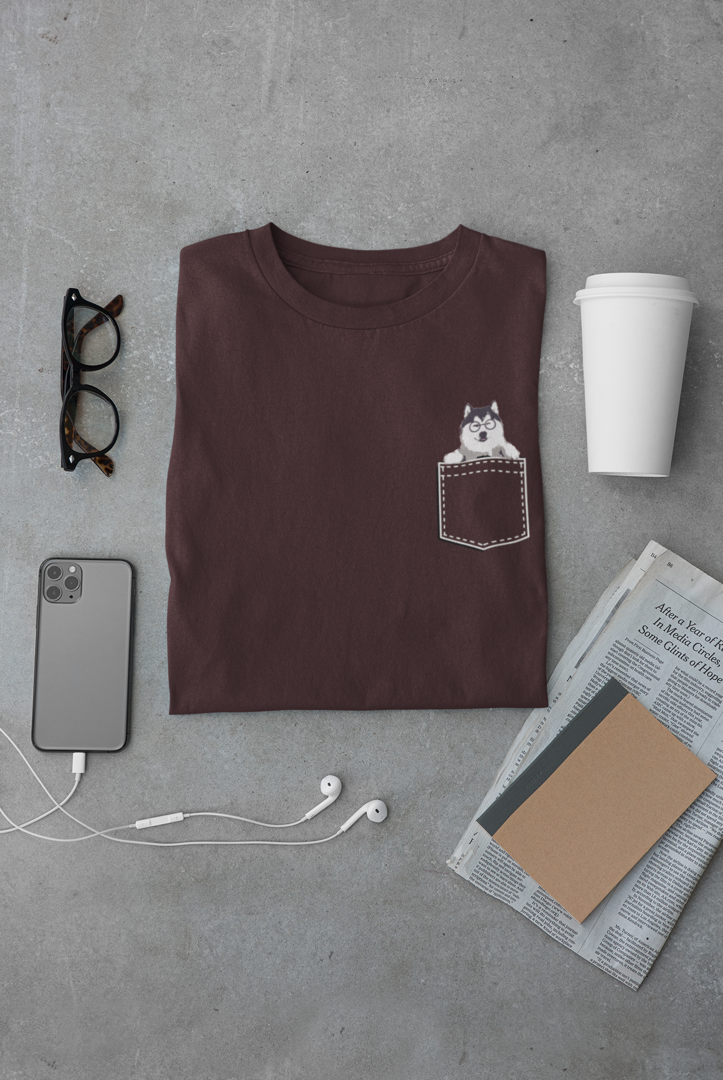 Cute Husky Women Half Sleeves T-shirt- FunkyTeesClub