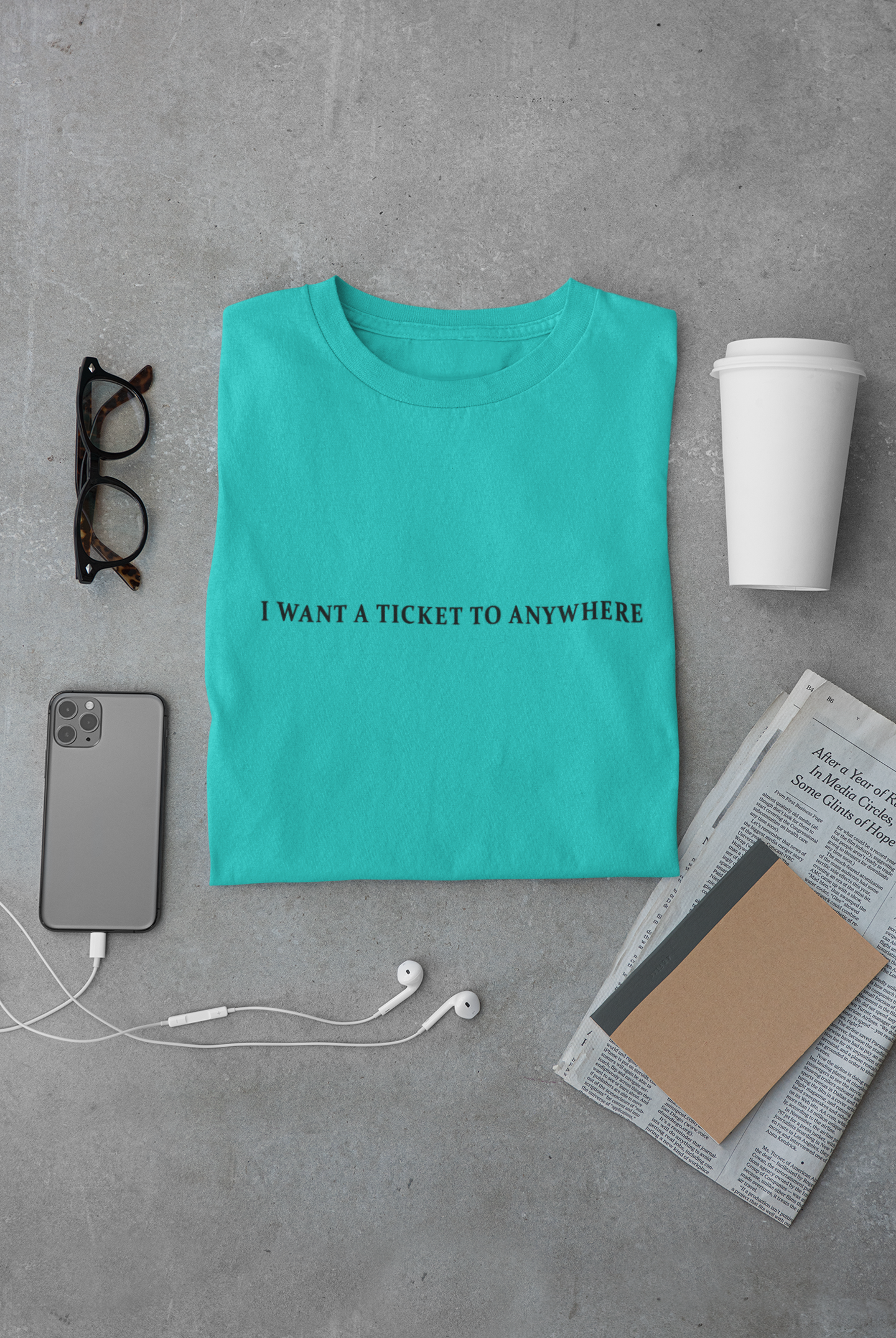 I want a ticket to anywhere Minimal Women Half Sleeves T-shirt- FunkyTeesClub