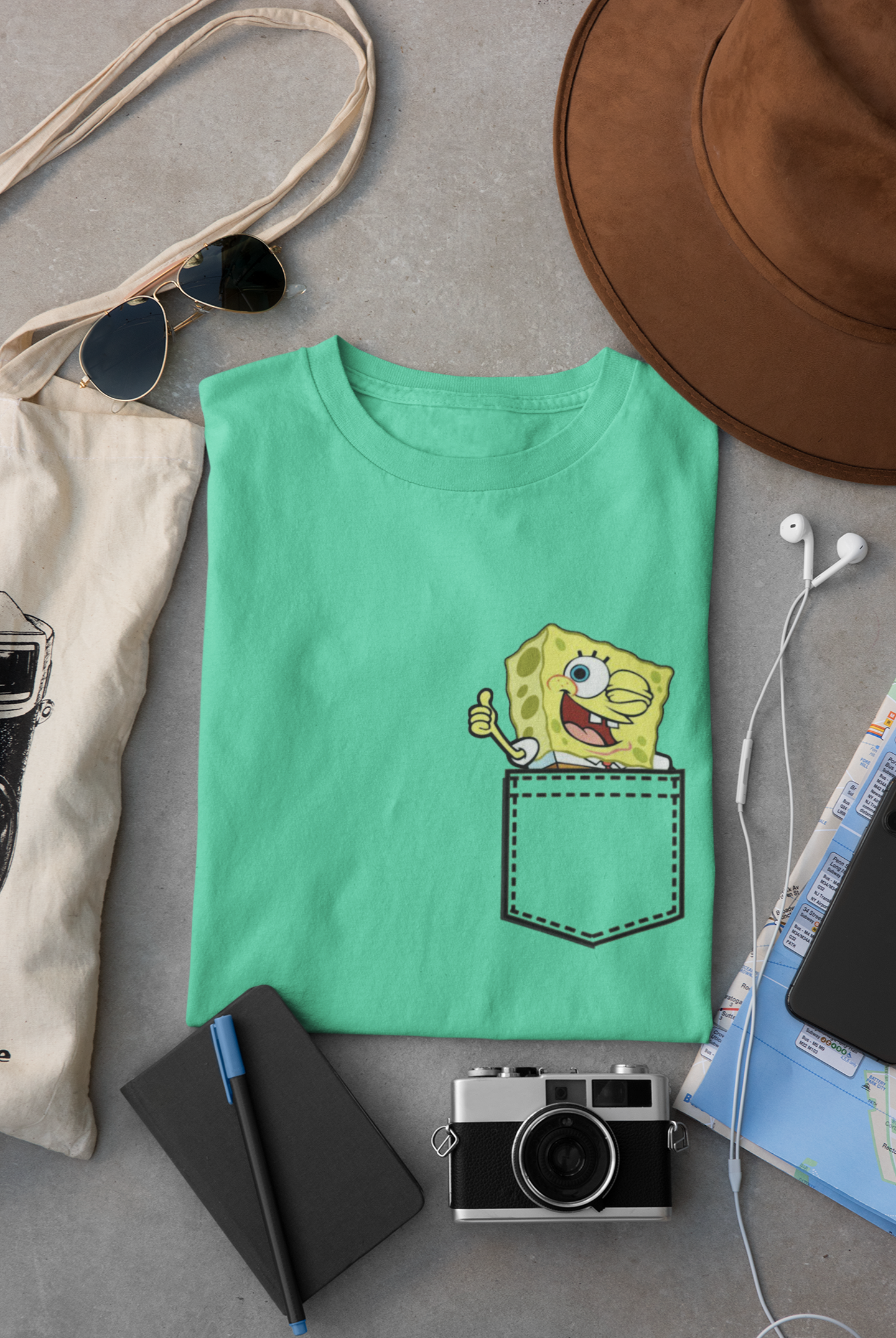 SpongeBob Women Half Sleeves T-shirt- FunkyTeesClub