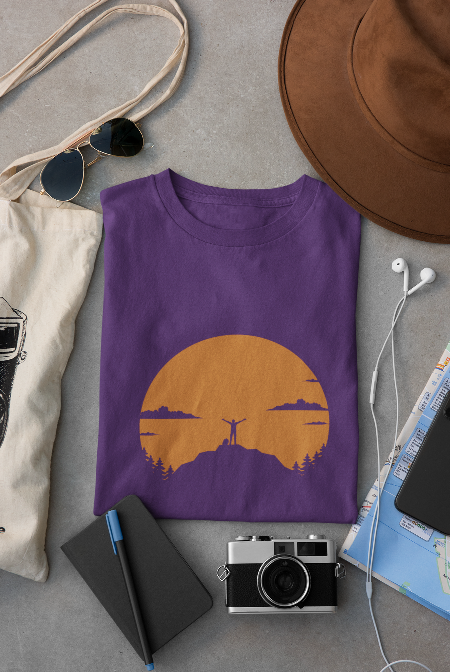Men on Mountains Travel Mens Half Sleeves T-shirt- FunkyTeesClub