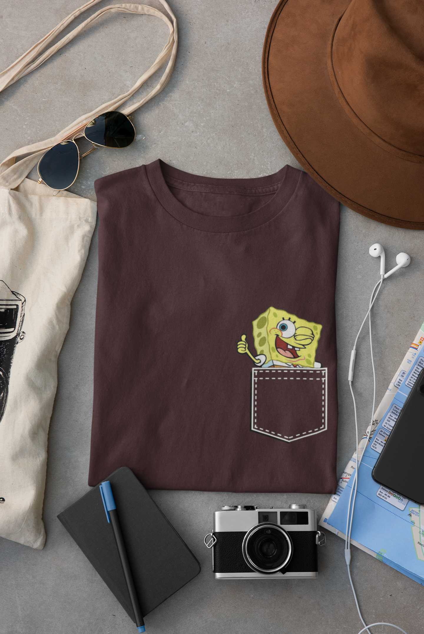 SpongeBob Mens Half Sleeves T-shirt- FunkyTeesClub