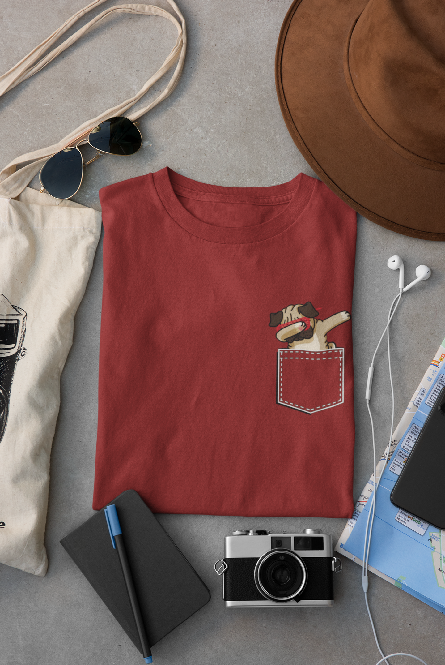 Pug Dabbing Mens Half Sleeves T-shirt- FunkyTeesClub