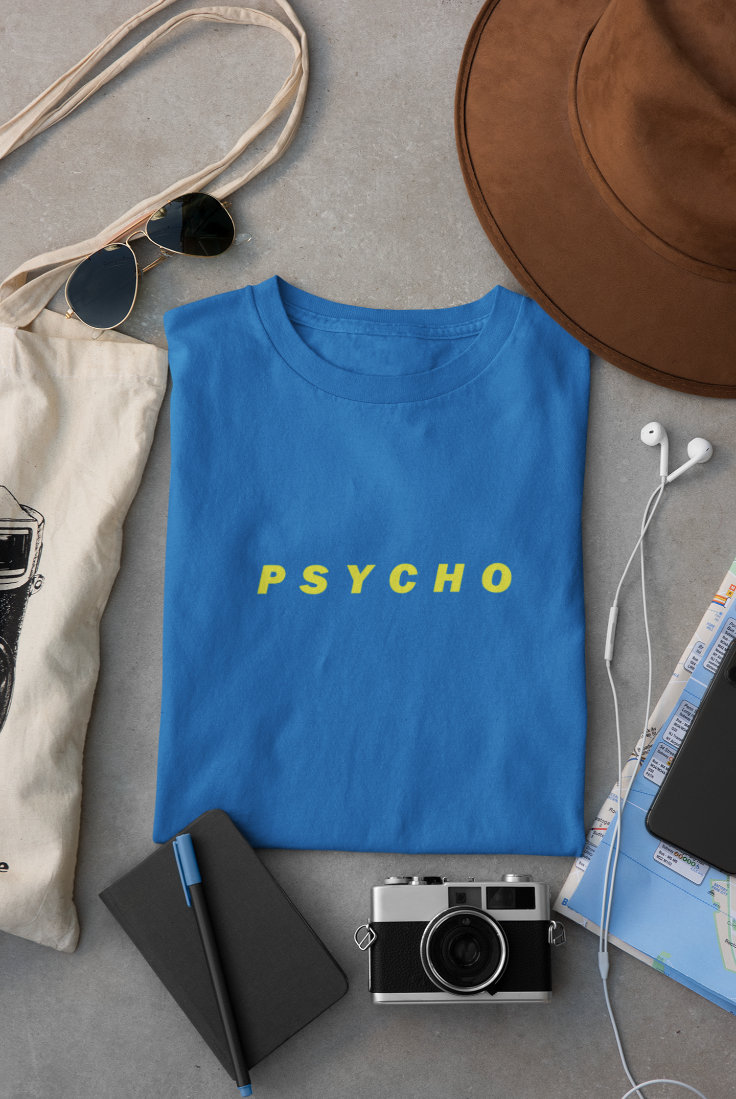 Psycho Minimal Mens Half Sleeves T-shirt- FunkyTeesClub