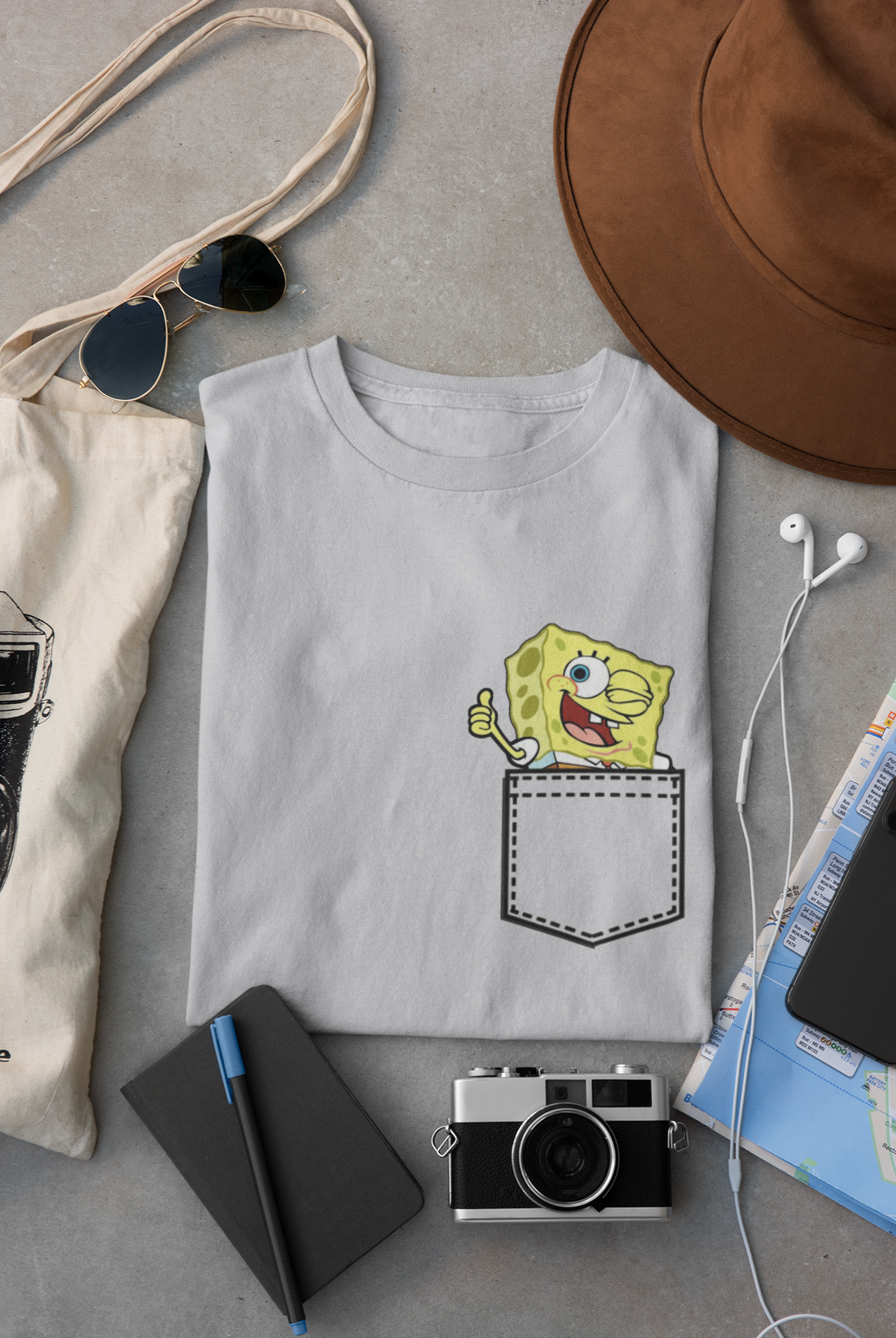 SpongeBob Mens Half Sleeves T-shirt- FunkyTeesClub