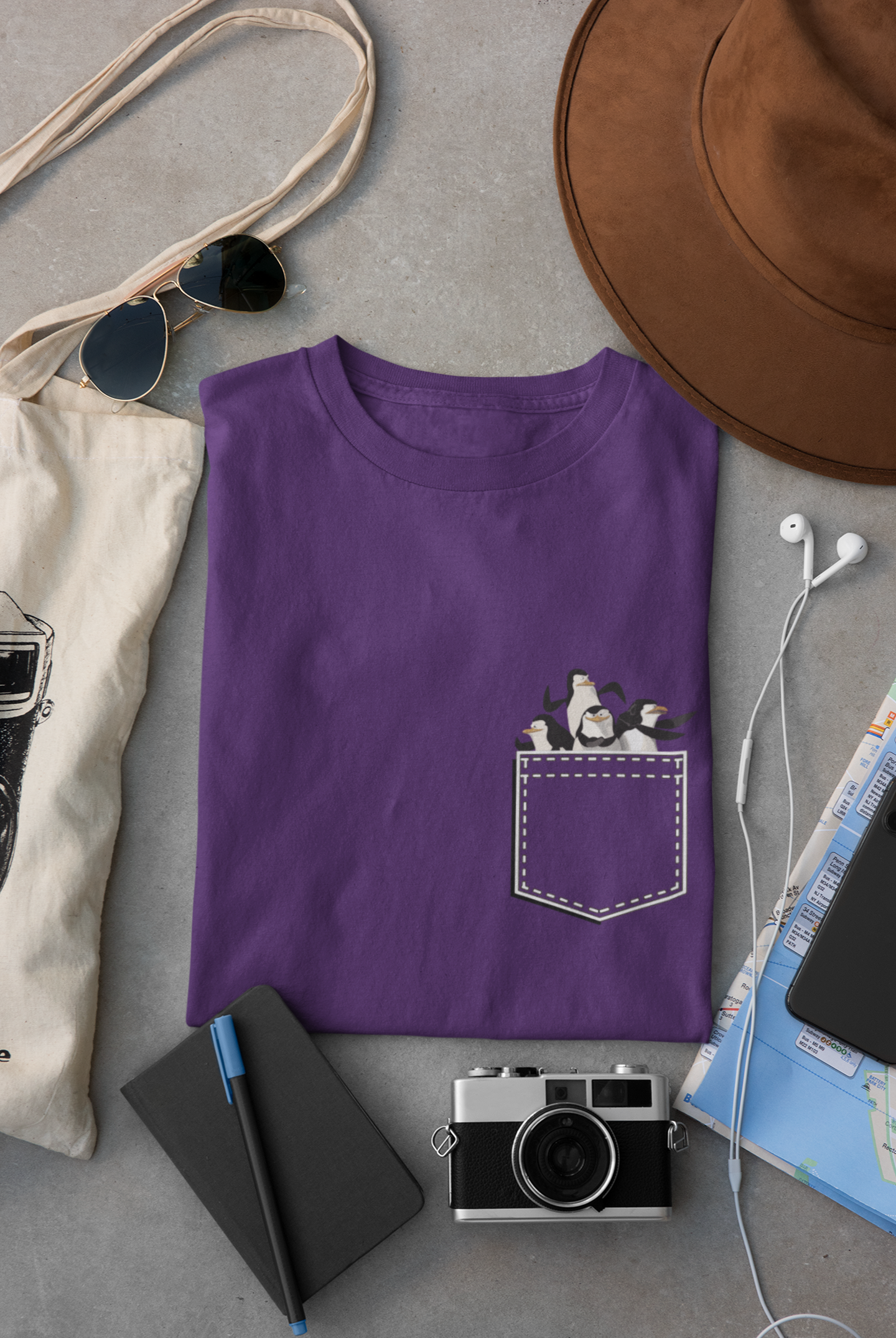 Penguin Women Half Sleeves T-shirt- FunkyTeesClub