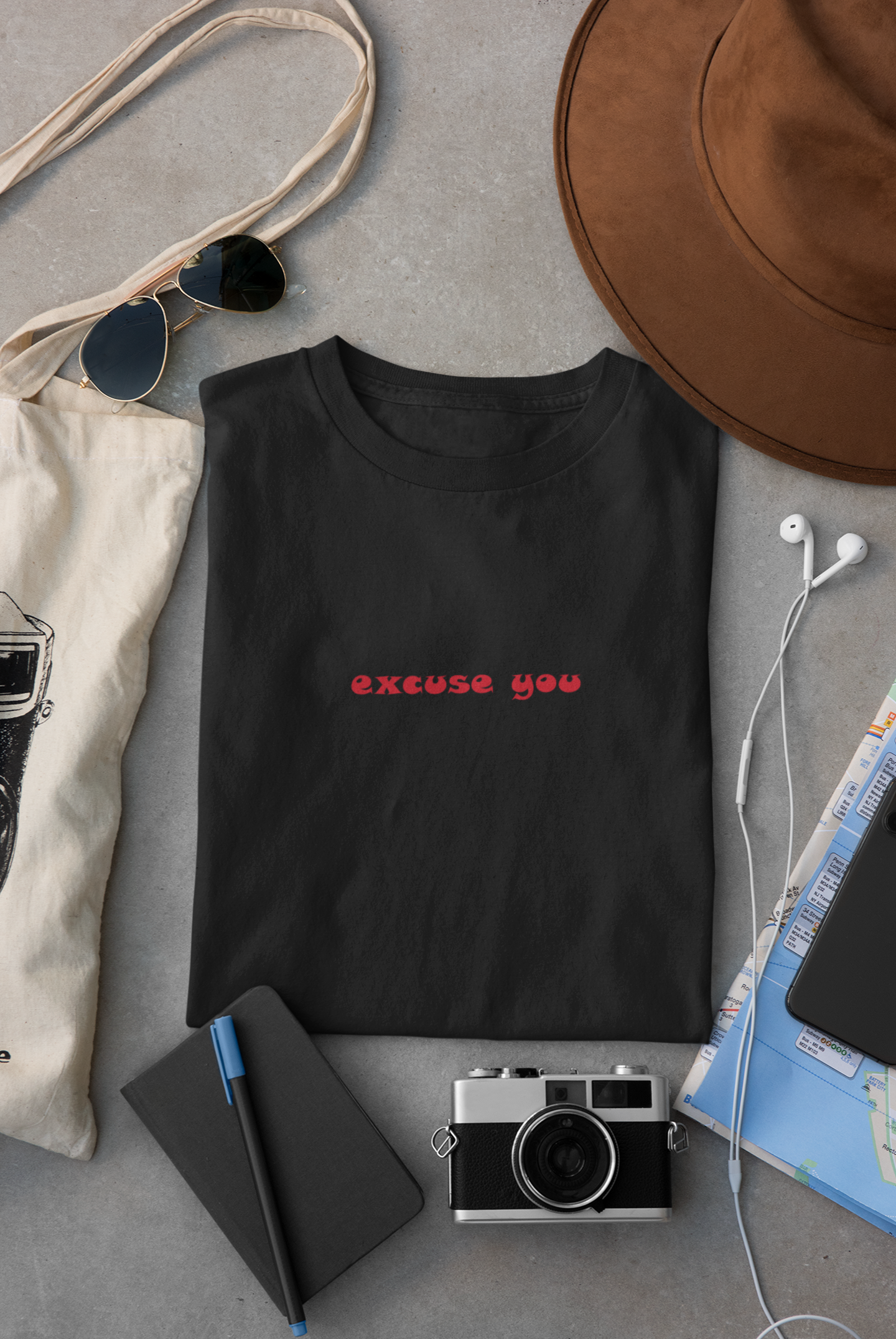 Excuse You Minimal Women Half Sleeves T-shirt- FunkyTeesClub