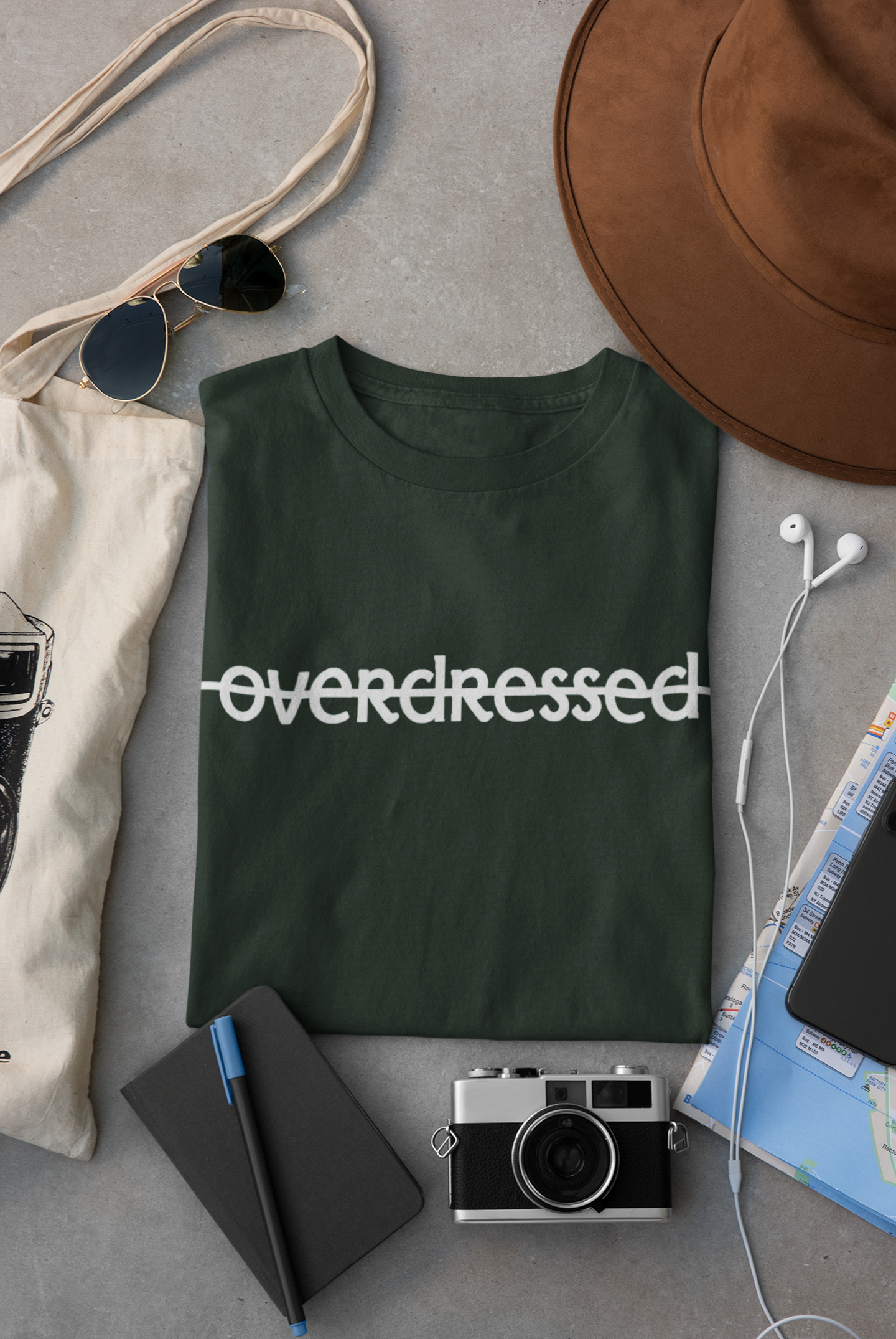 Overdressed Mens Half Sleeves T-shirt- FunkyTeesClub