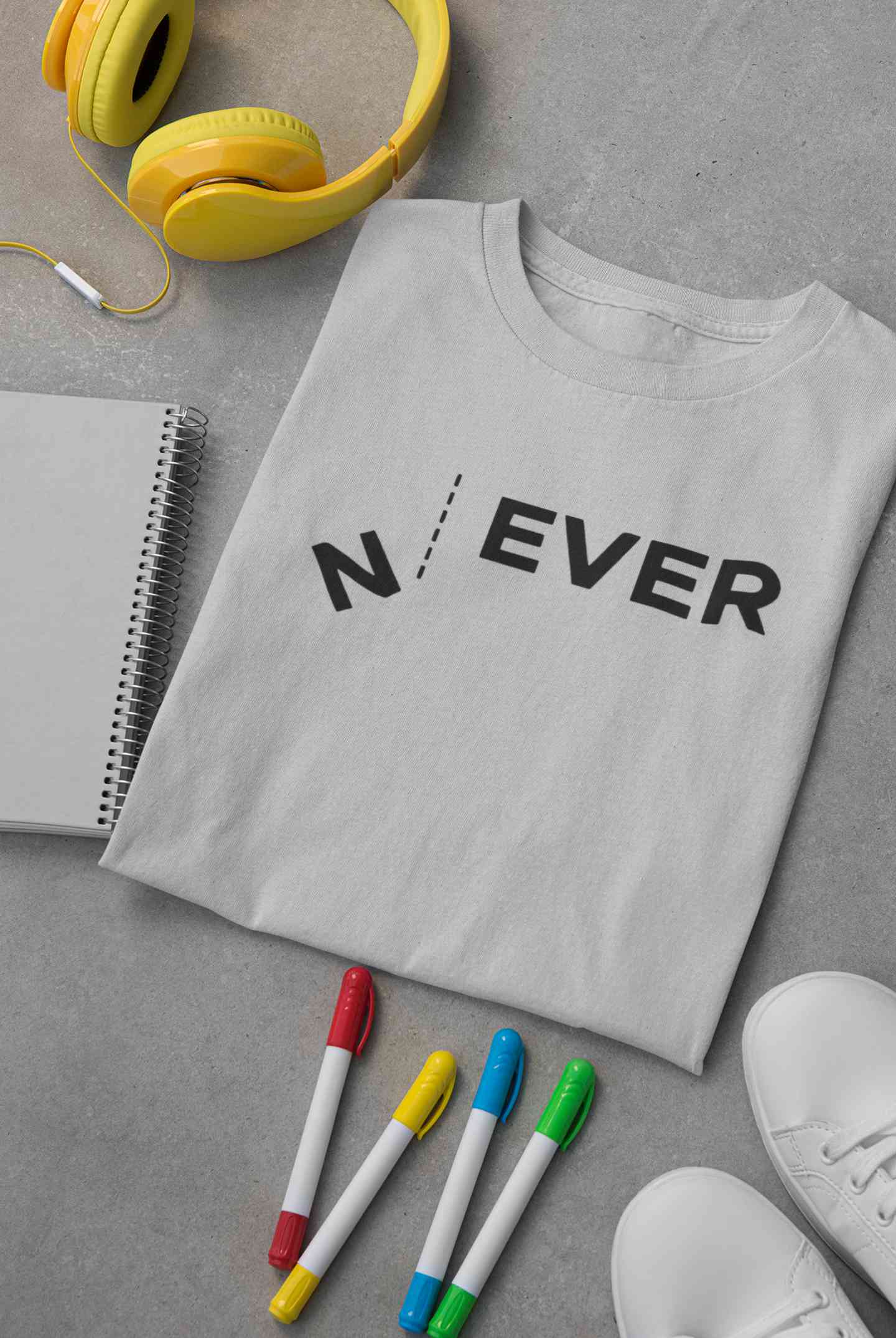 Never Mens Half Sleeves T-shirt- FunkyTeesClub