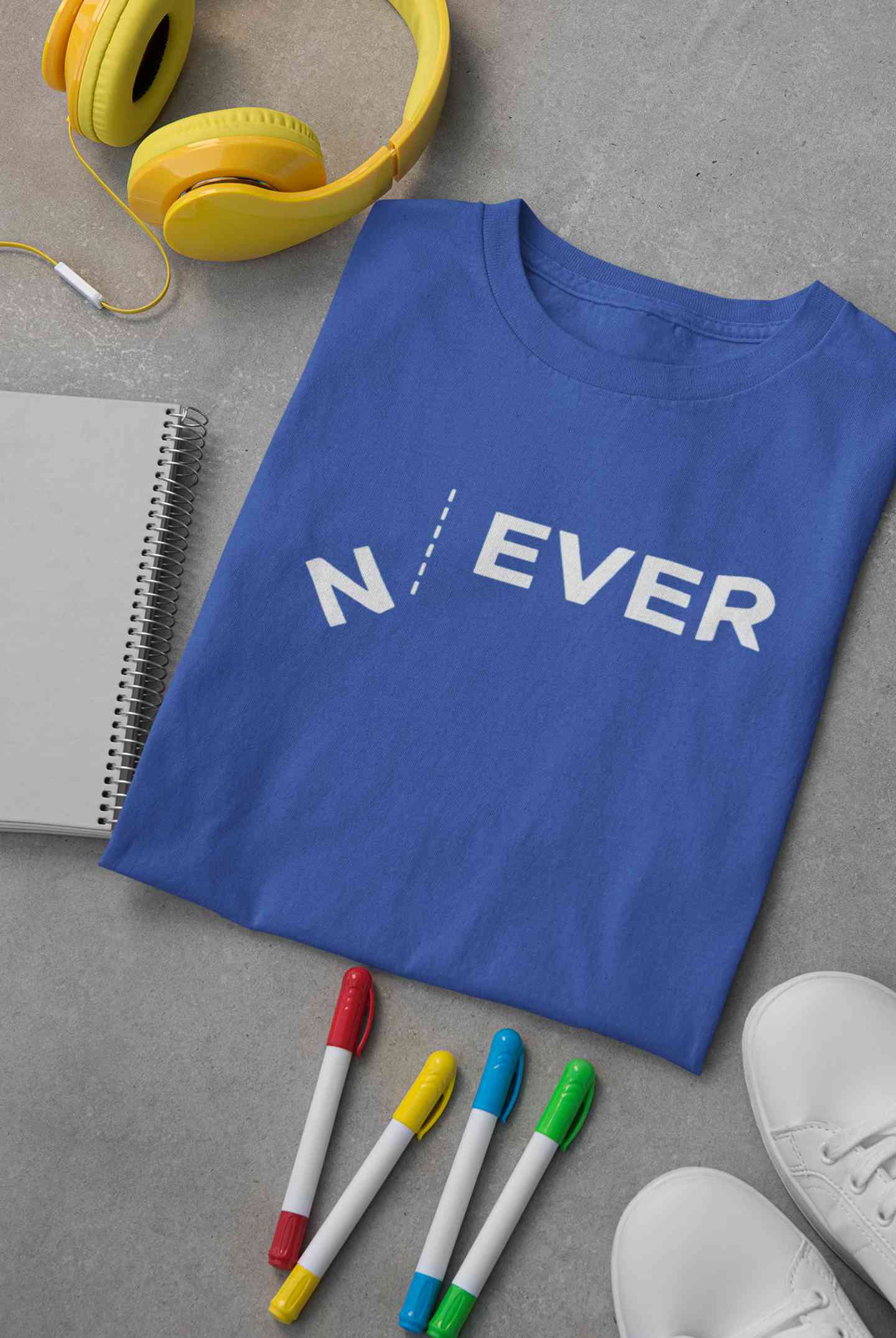 Never Mens Half Sleeves T-shirt- FunkyTeesClub