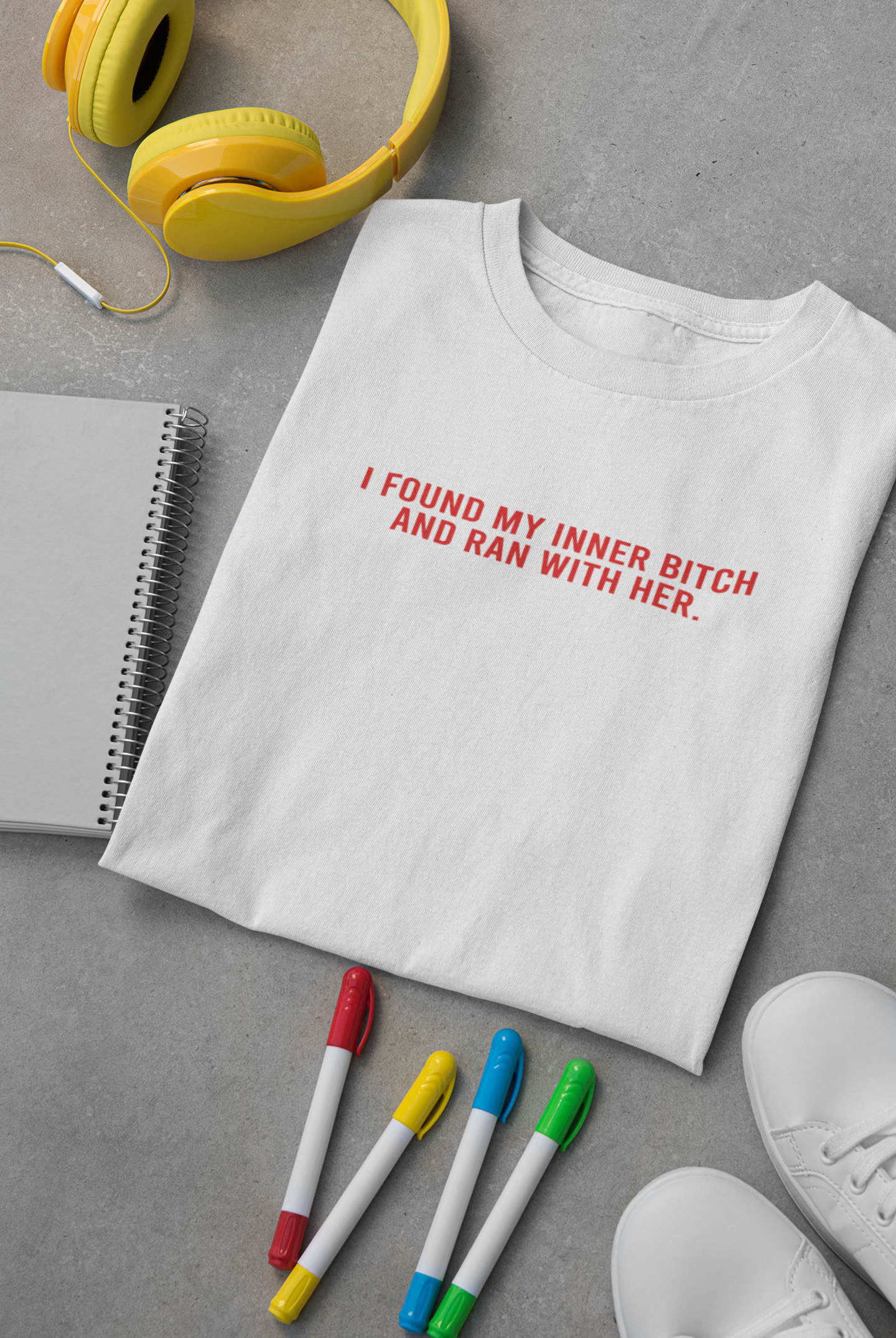I Found My Inner Bitch And Ran With Her Women Half Sleeves T-shirt- FunkyTeesClub
