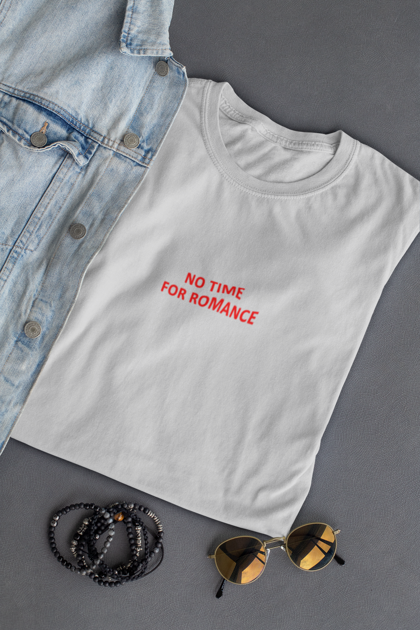 No time for romance Minimal Mens Half Sleeves T-shirt- FunkyTeesClub