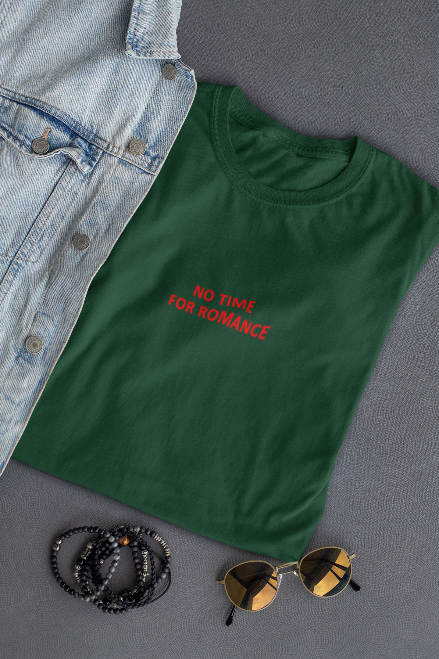 No time for romance Minimal Mens Half Sleeves T-shirt- FunkyTeesClub