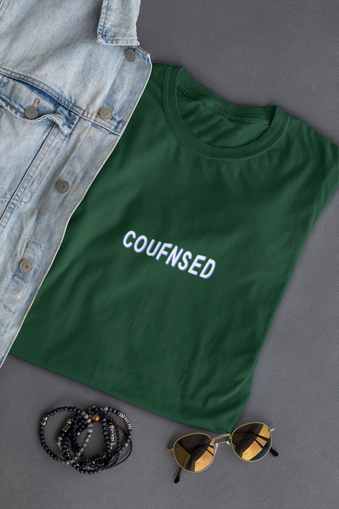 Confused Minimal Mens Half Sleeves T-shirt- FunkyTeesClub