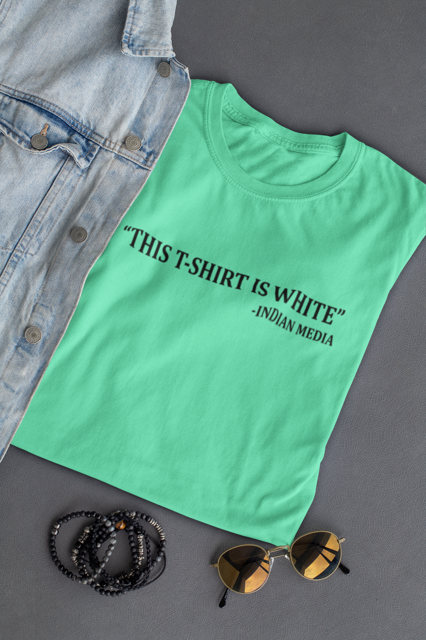 This Tshirt Is White Mens Half Sleeves T-shirt- FunkyTeesClub