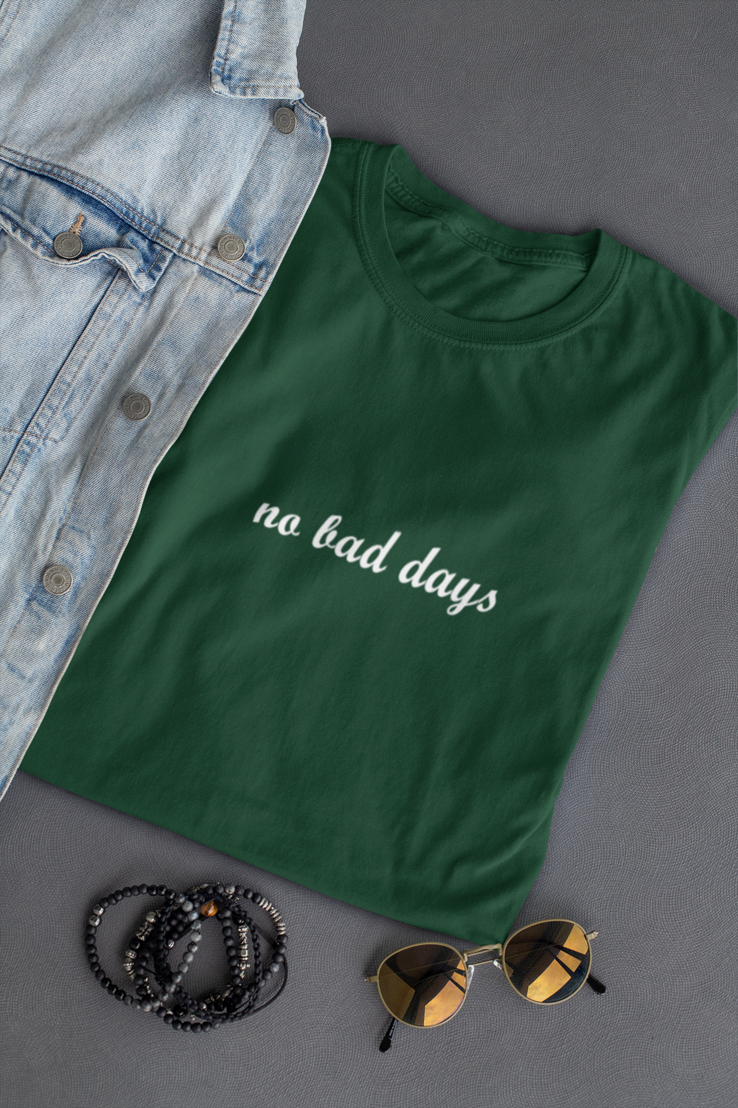 No Bad Days Minimal Women Half Sleeves T-shirt- FunkyTeesClub