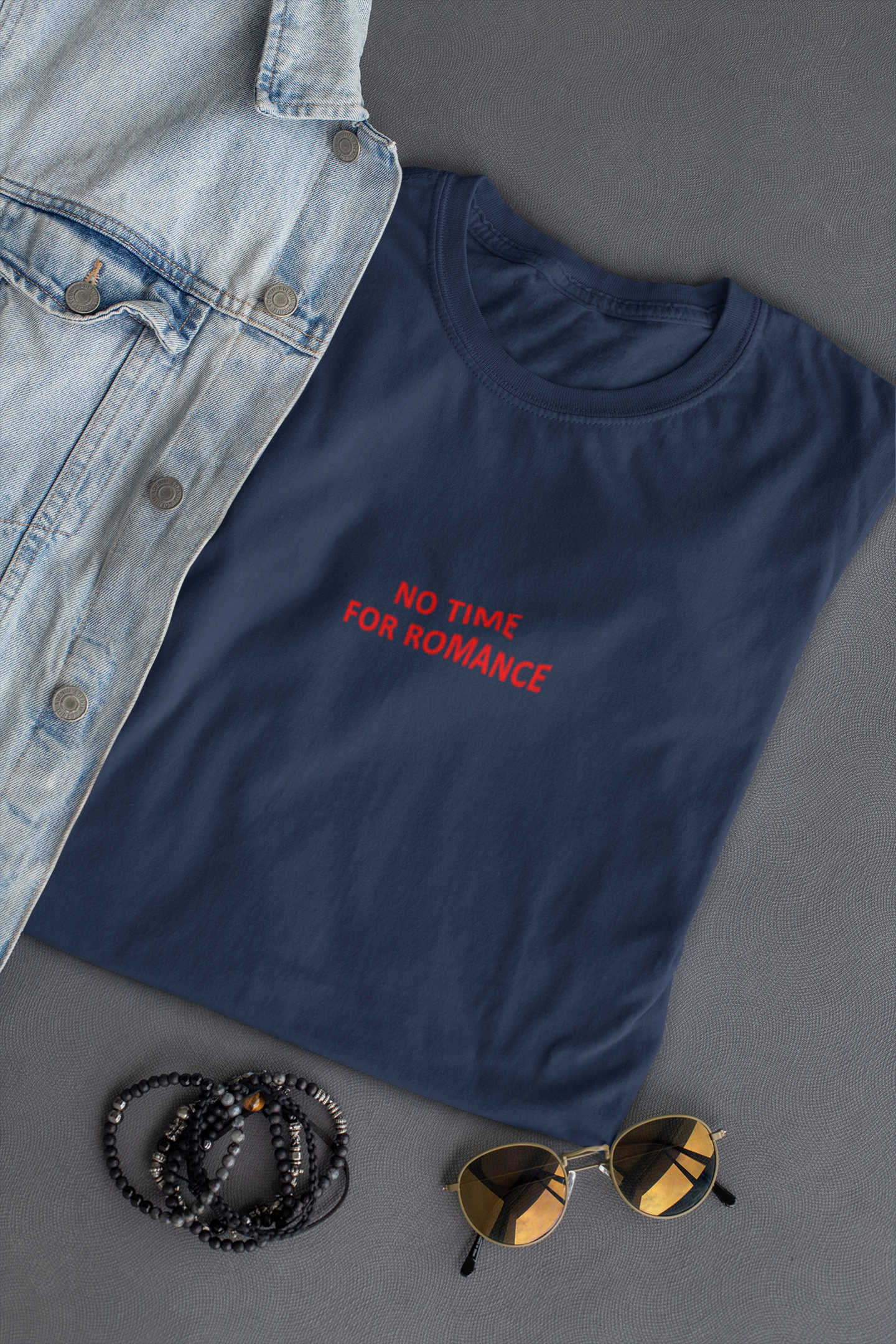 No time for romance Minimal Mens Half Sleeves T-shirt- FunkyTeesClub