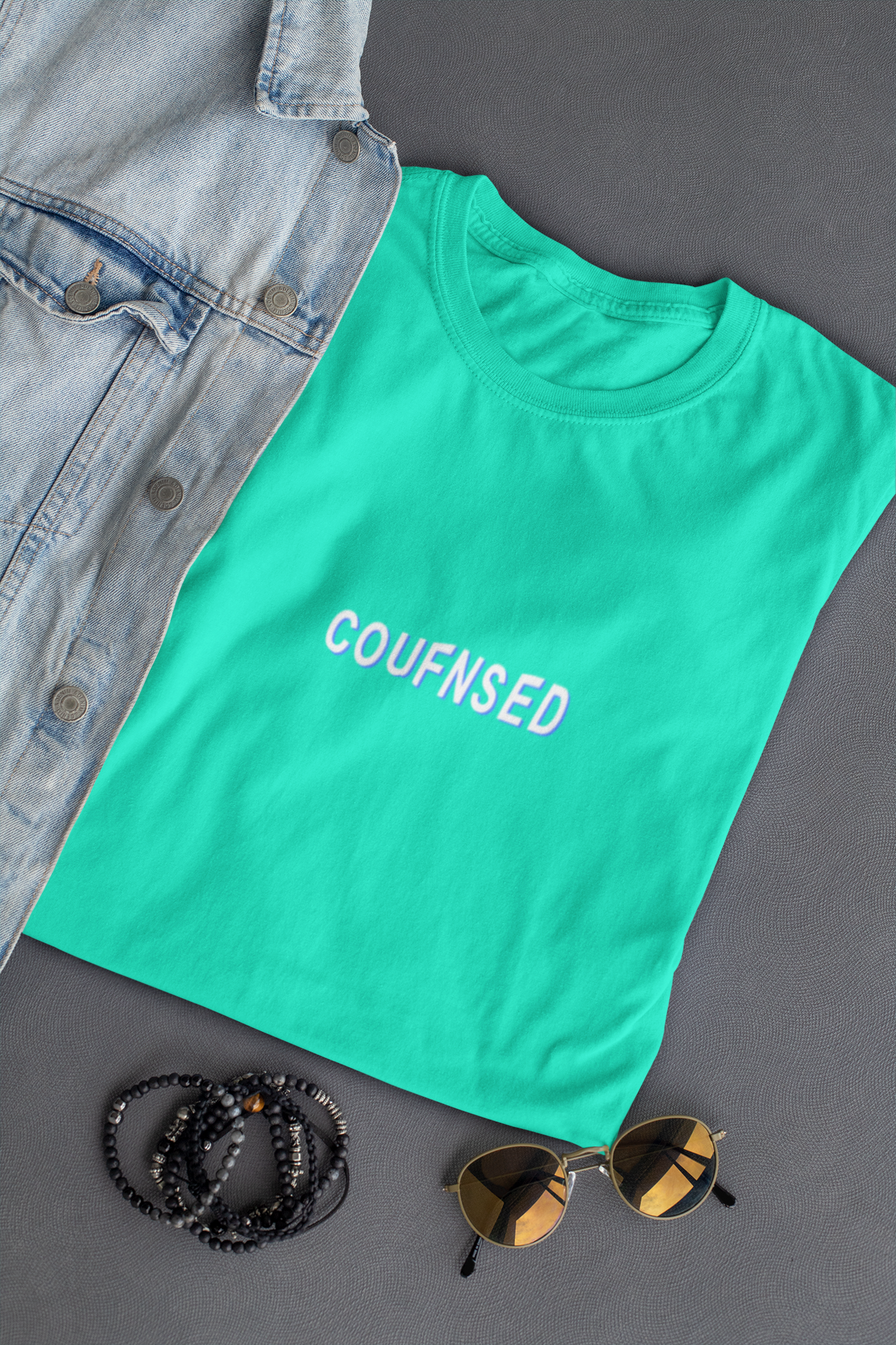 Confused Minimal Mens Half Sleeves T-shirt- FunkyTeesClub