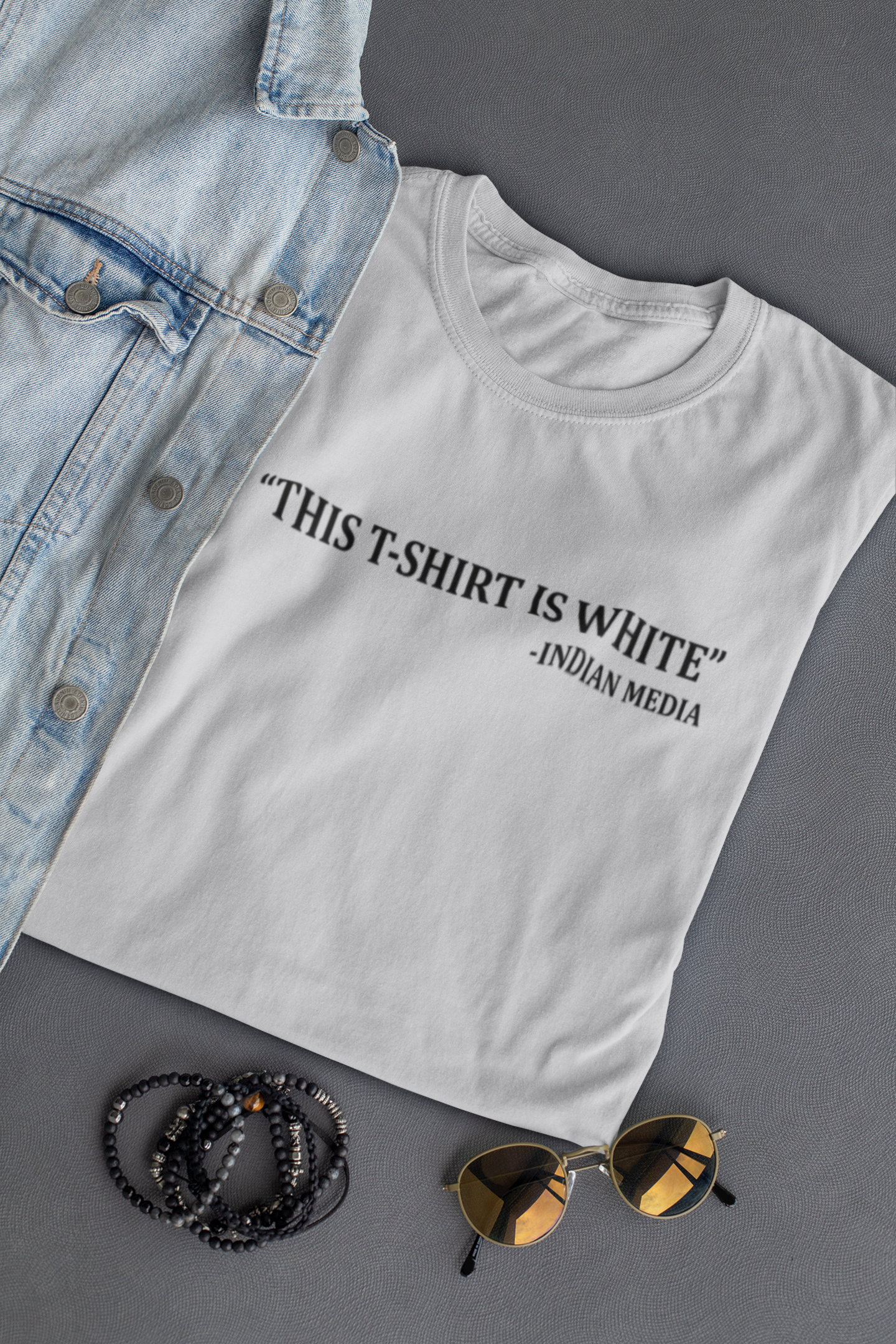 This Tshirt Is White Mens Half Sleeves T-shirt- FunkyTeesClub
