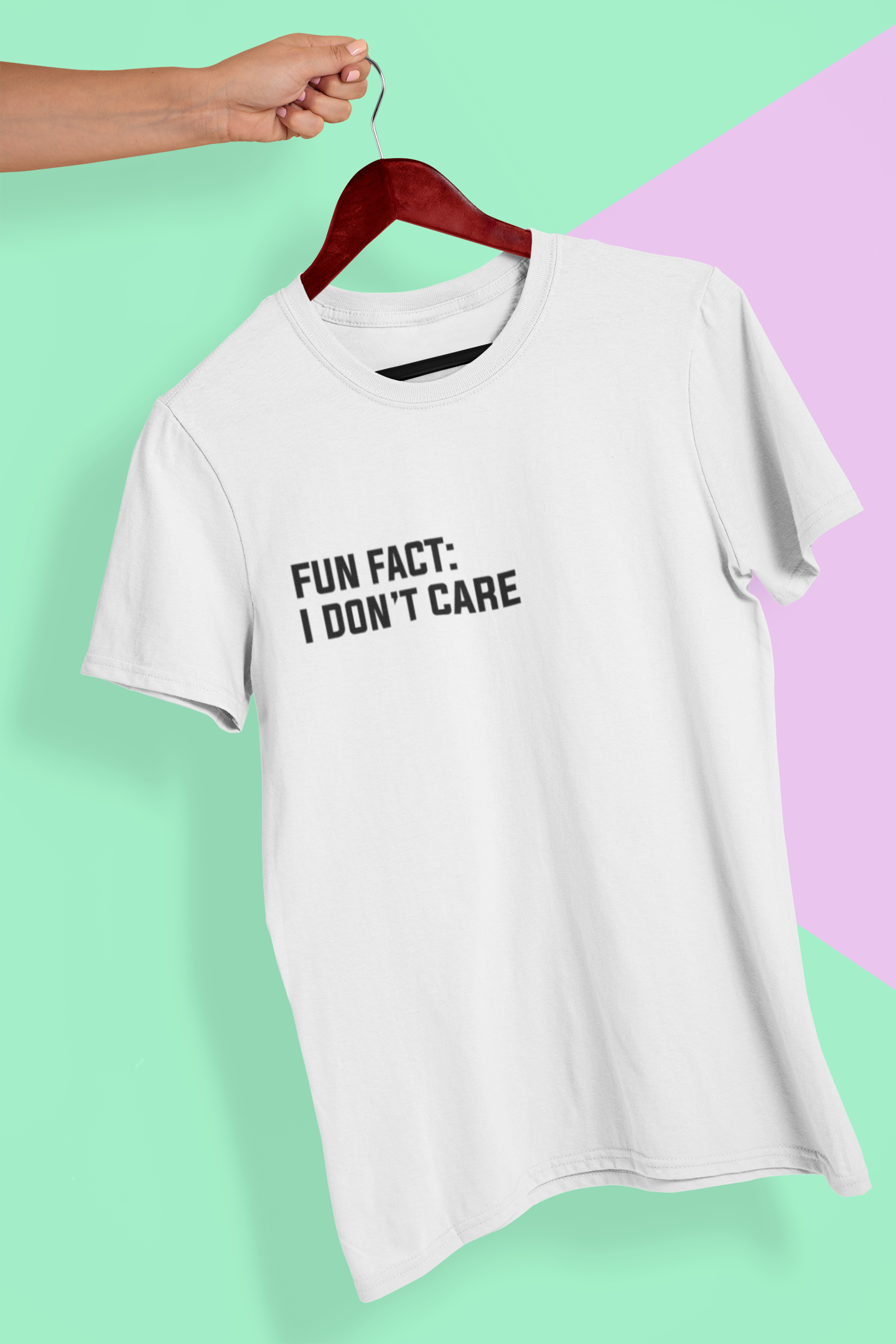 Fun Fact I Dont Care Women Half Sleeves T-shirt- FunkyTeesClub