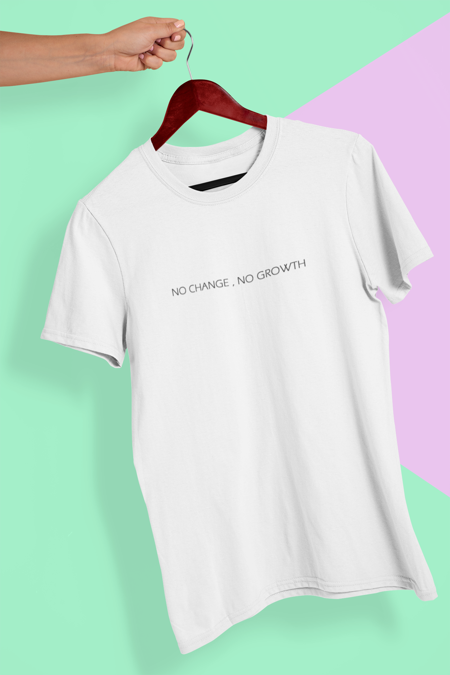 No Changes No Growth Minimal Mens Half Sleeves T-shirt- FunkyTeesClub