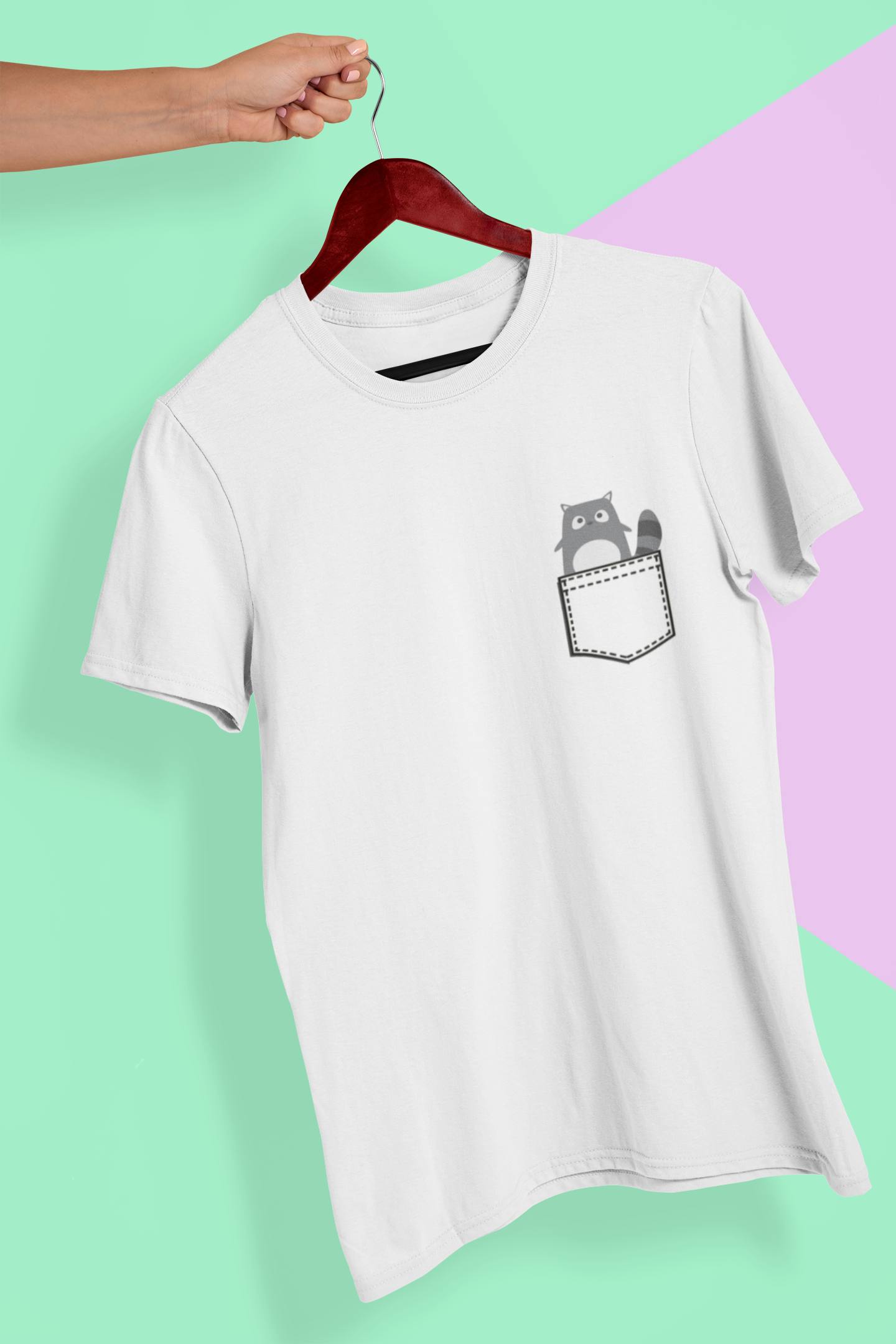 Cute Cat Women Half Sleeves T-shirt- FunkyTeesClub