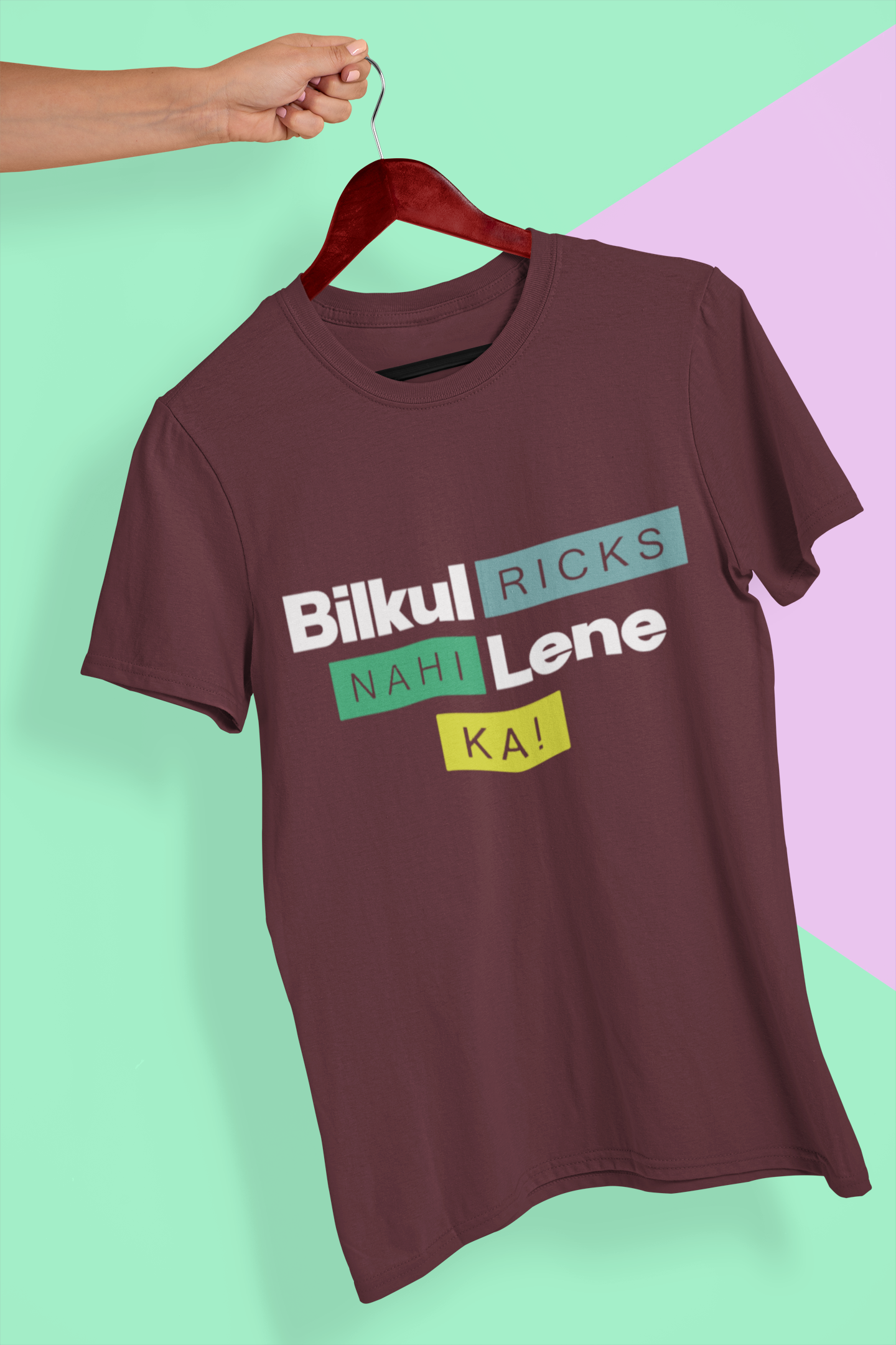 Ricks Lena Ka Nahi Women Half Sleeves T-shirt- FunkyTeesClub