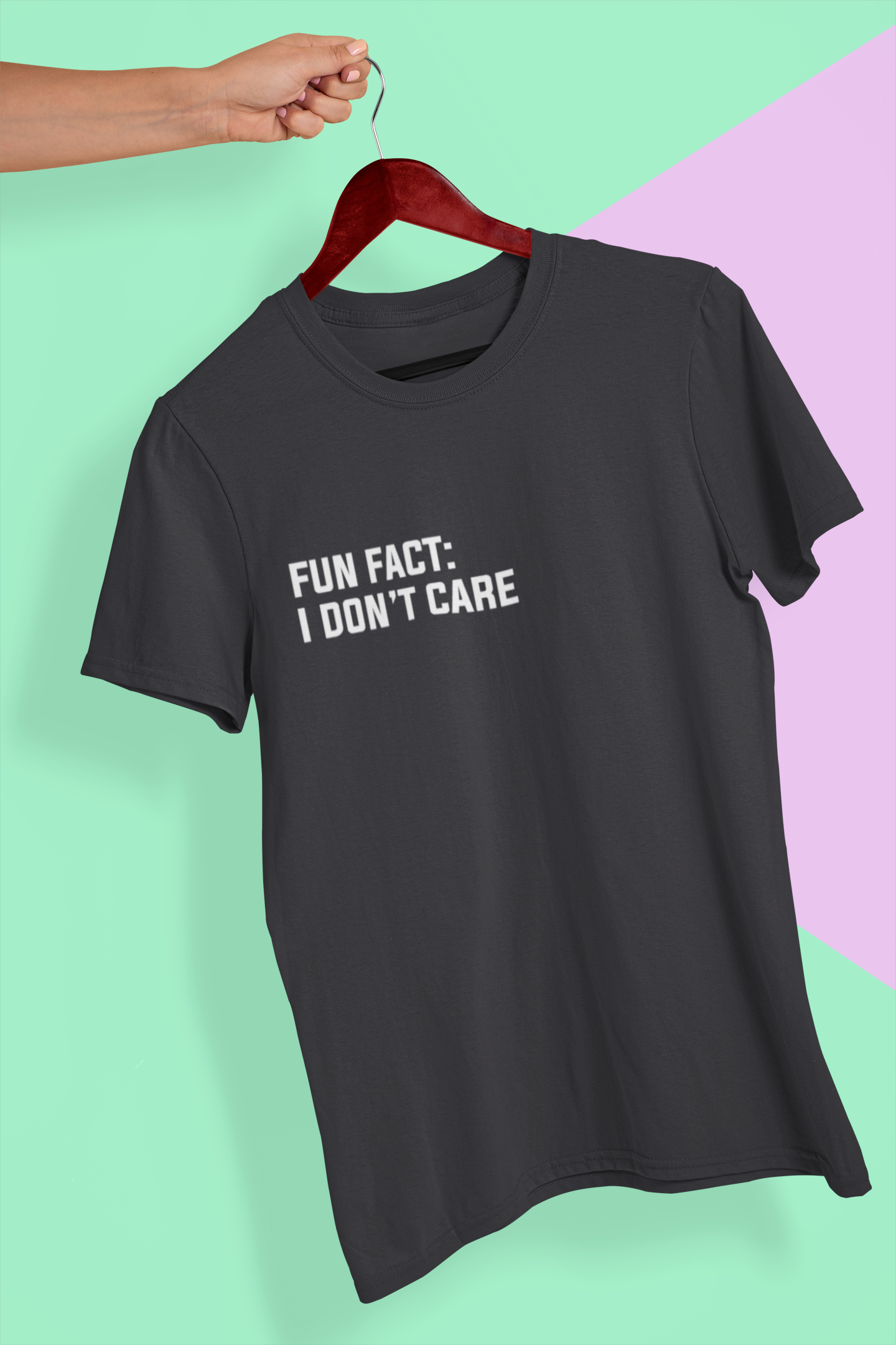 Fun Fact I Dont Care Women Half Sleeves T-shirt- FunkyTeesClub