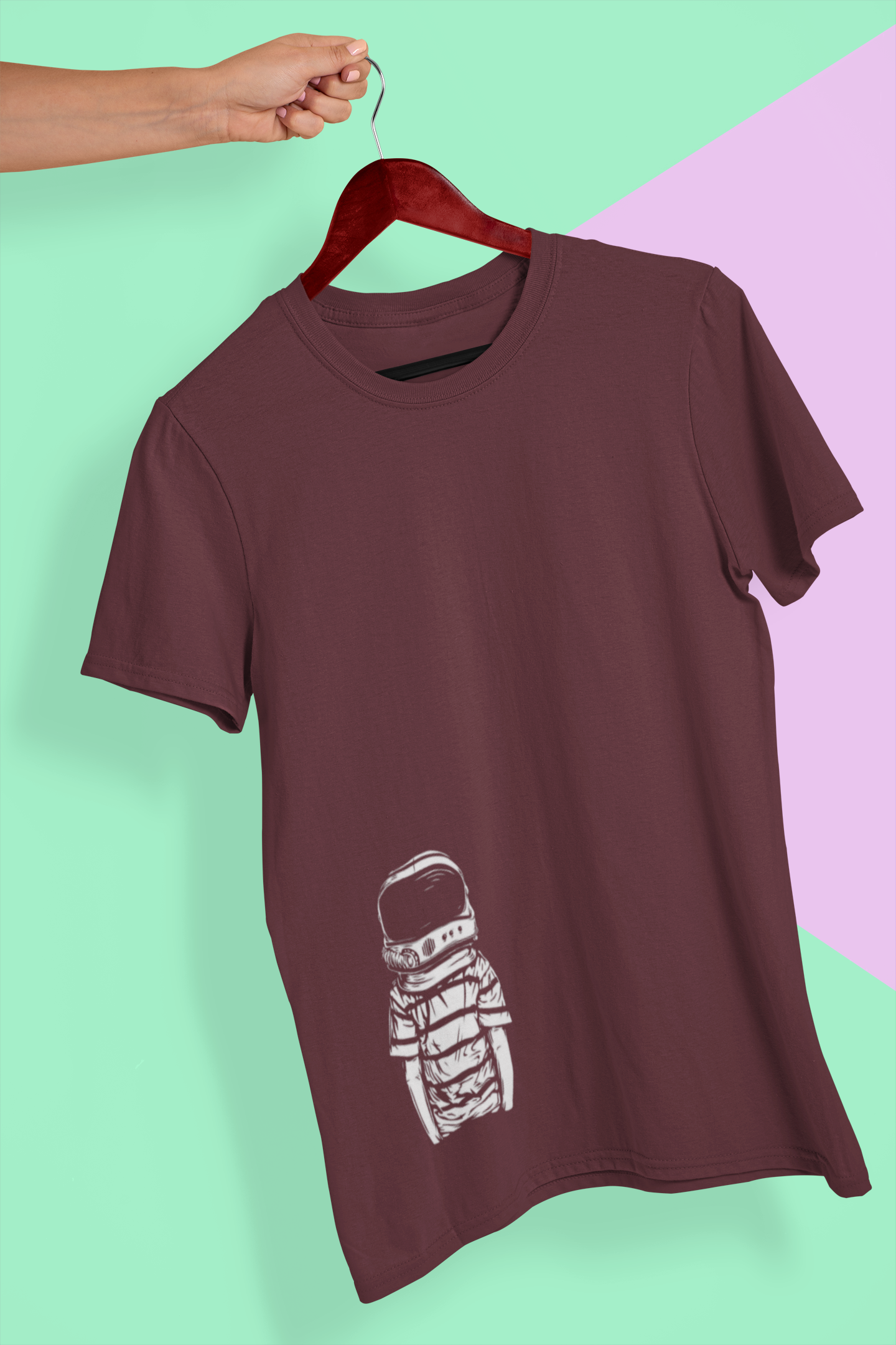 Space Kid Astronaut Mens Half Sleeves T-shirt- FunkyTeesClub