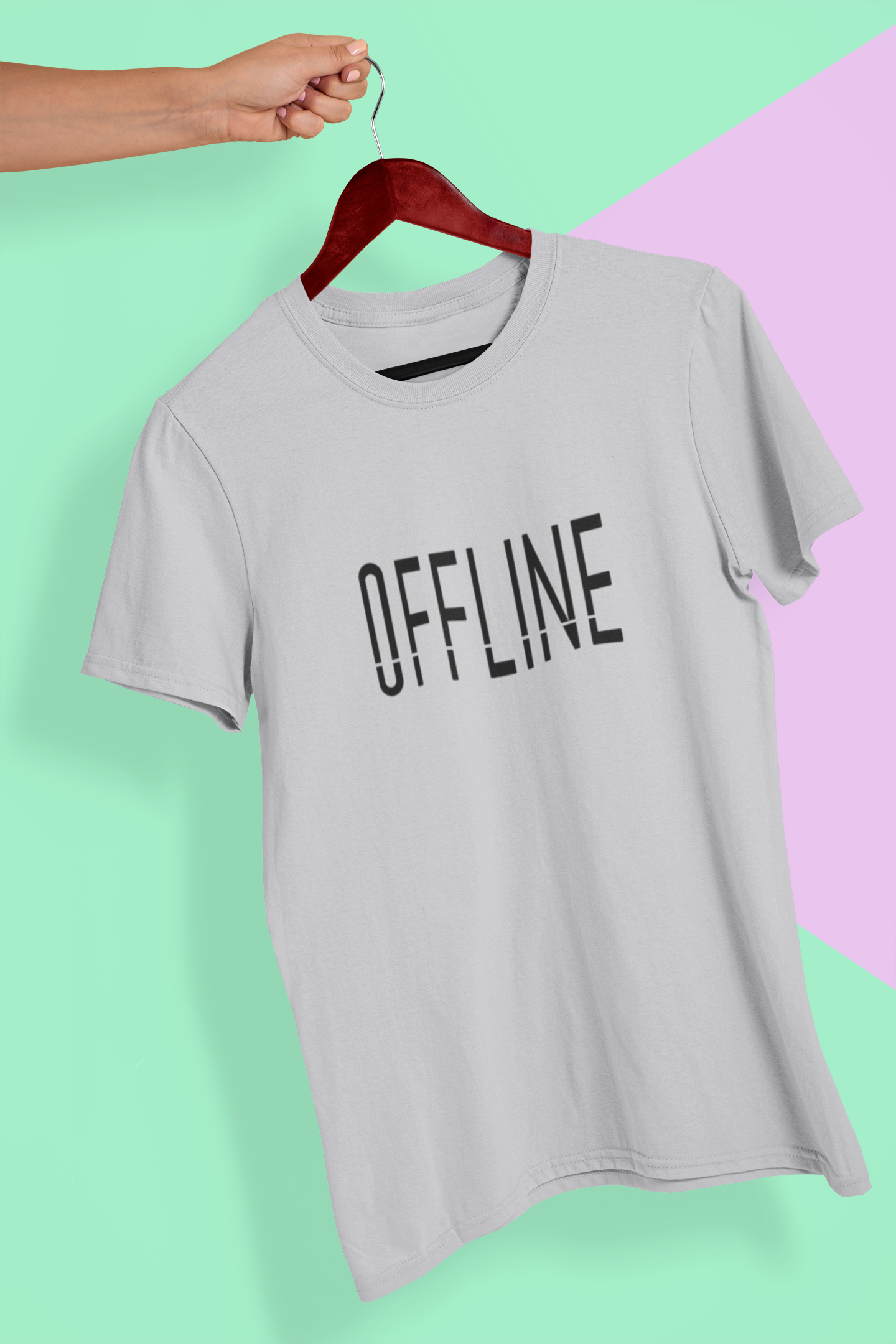 Offline Women Half Sleeves T-shirt- FunkyTeesClub