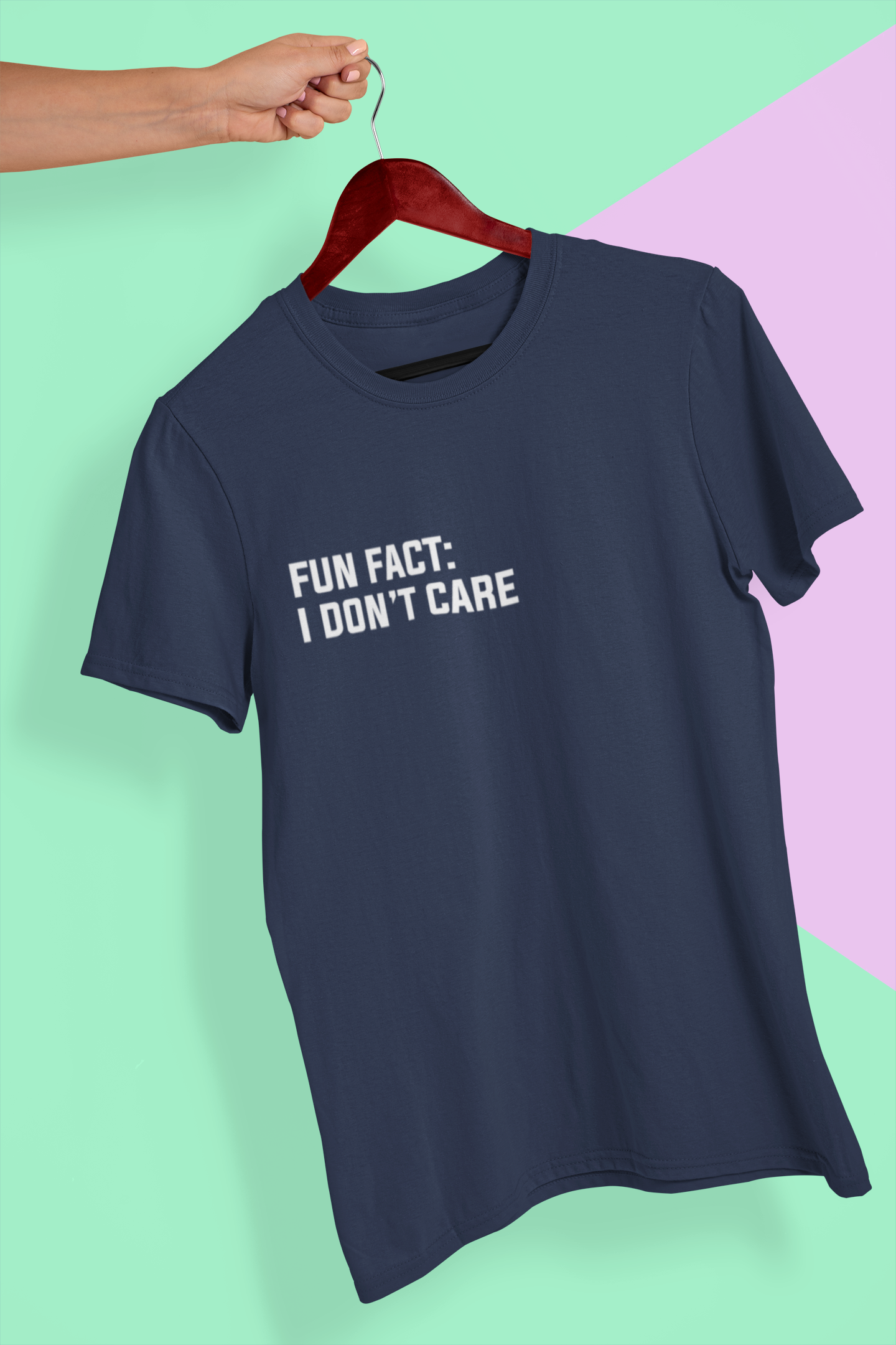 Fun Fact I Dont Care Mens Half Sleeves T-shirt- FunkyTeesClub