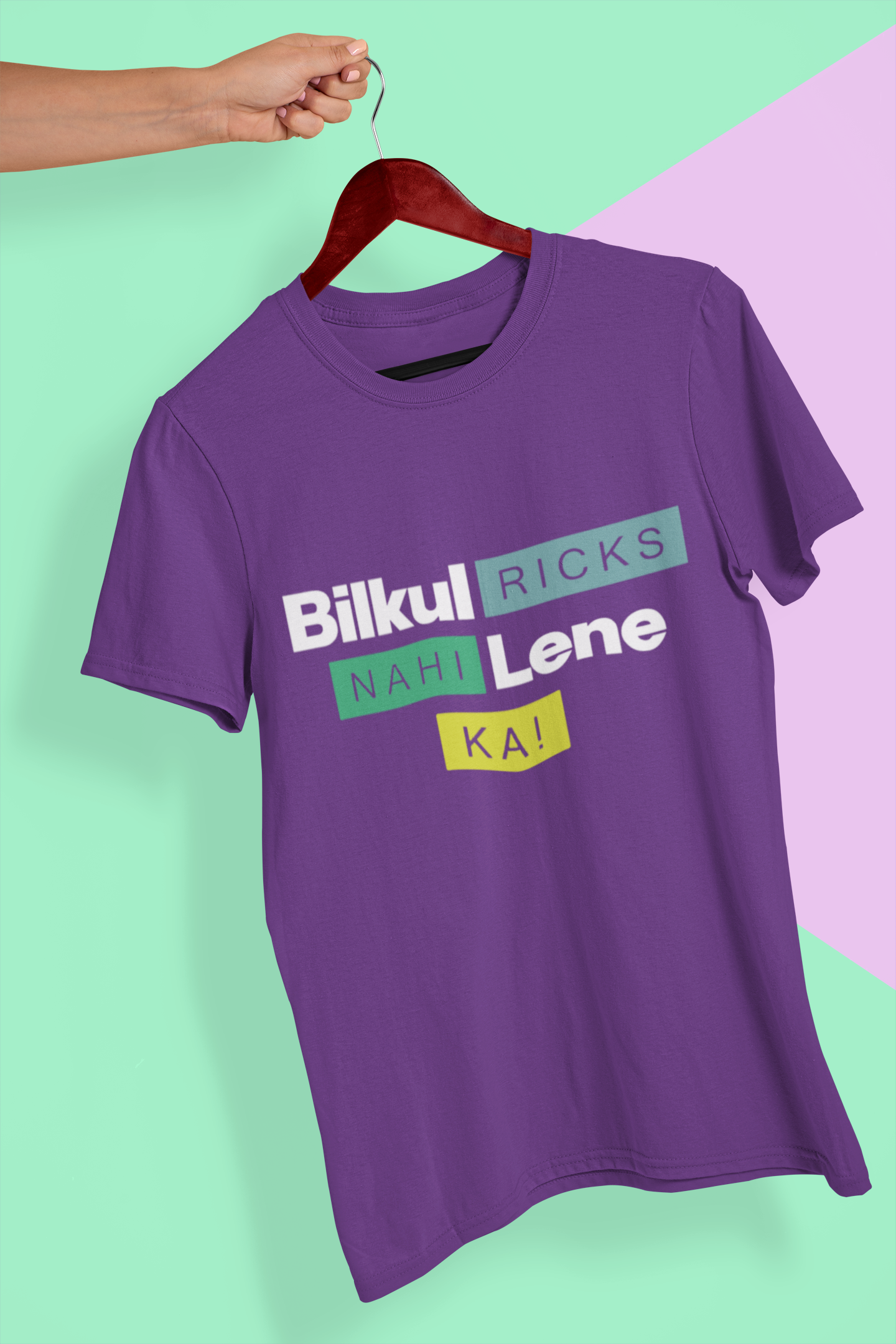 Ricks Lena Ka Nahi Women Half Sleeves T-shirt- FunkyTeesClub