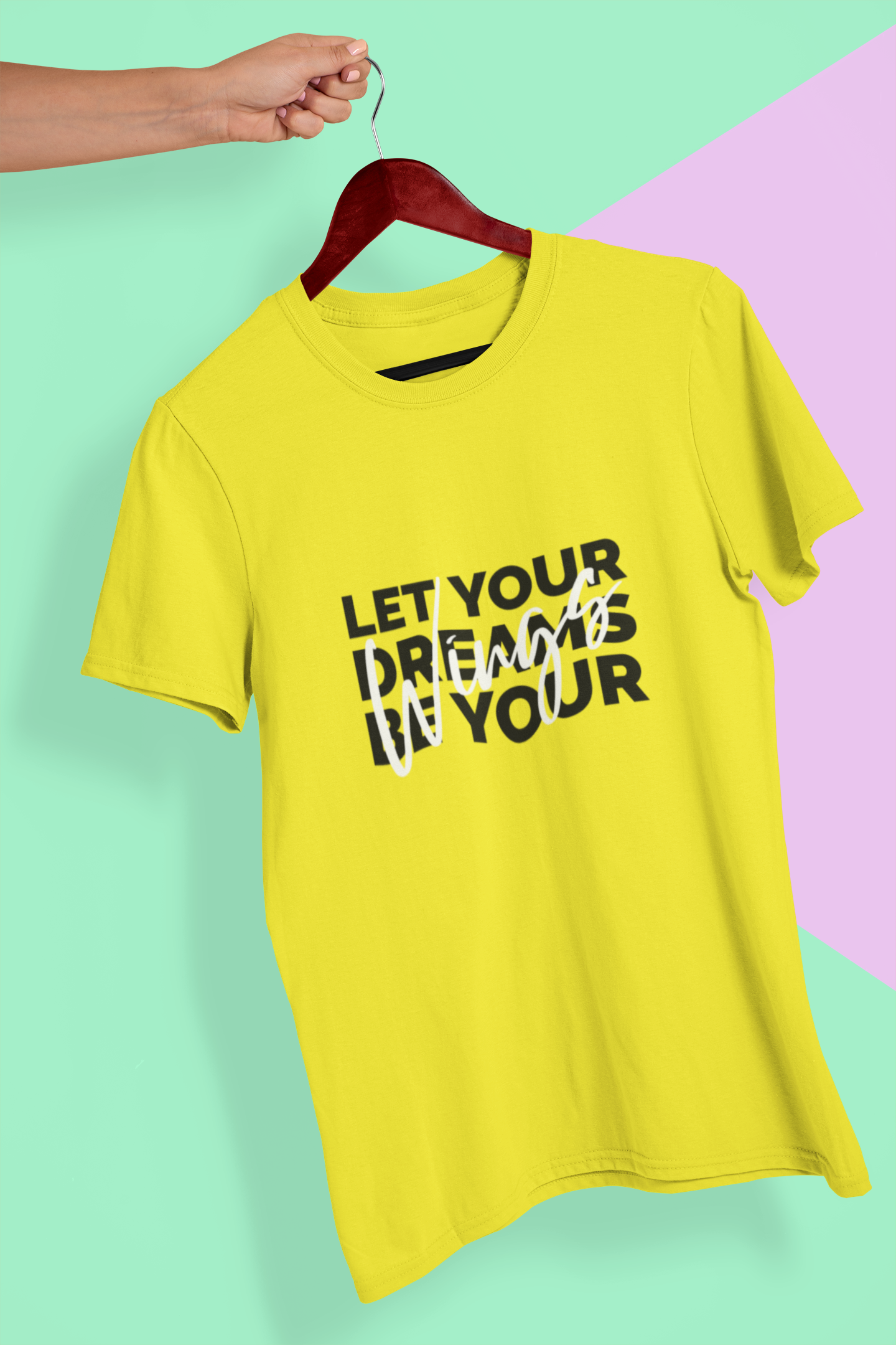 Let Your Dream Be Your Wings Women Half Sleeves T-shirt- FunkyTeesClub