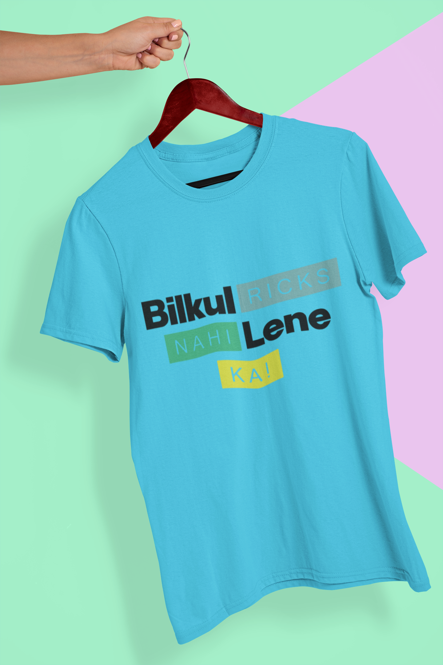Ricks Lena Ka Nahi Mens Half Sleeves T-shirt- FunkyTeesClub