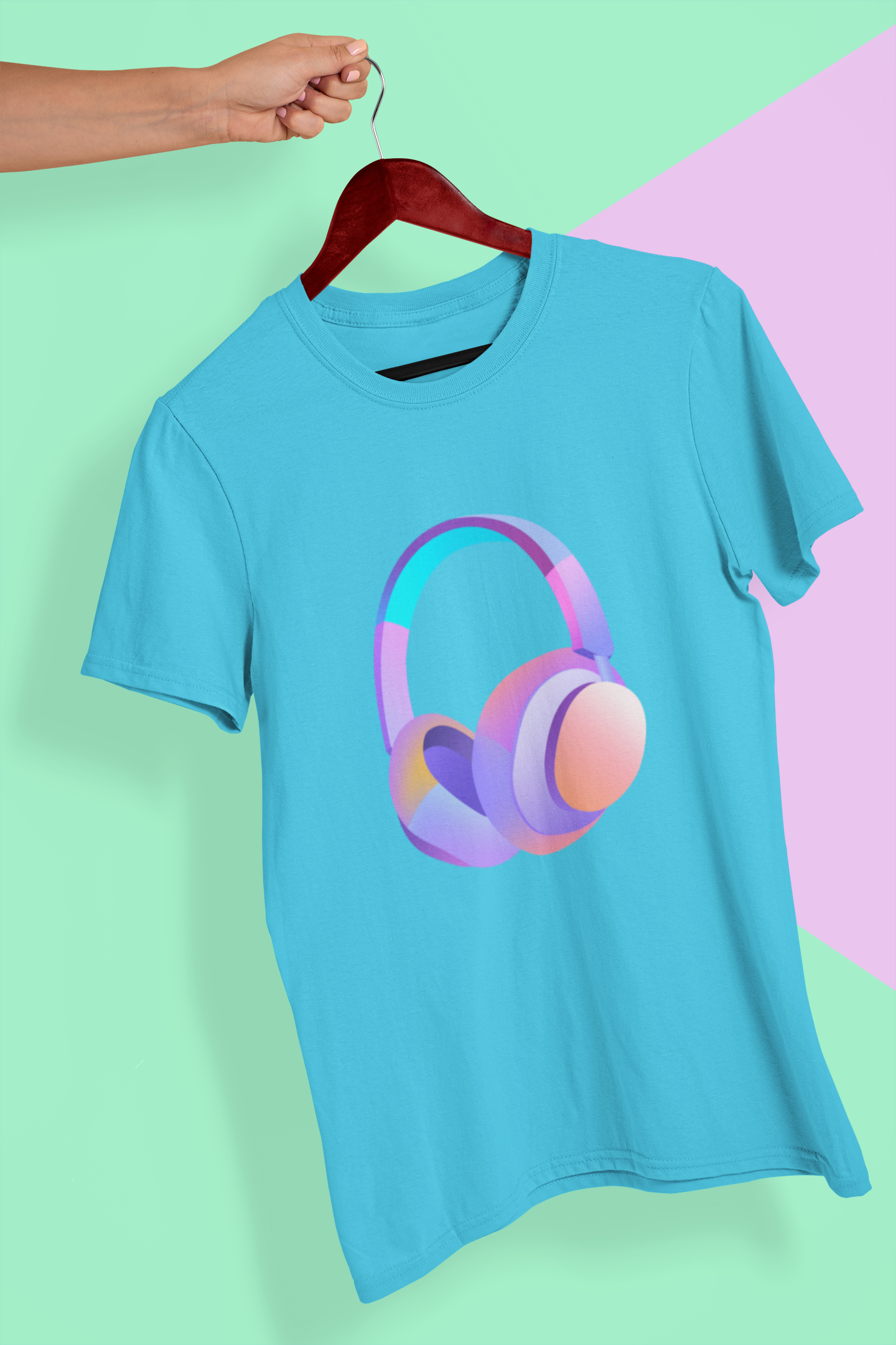 Headphones Mens Half Sleeves T-shirt- FunkyTeesClub