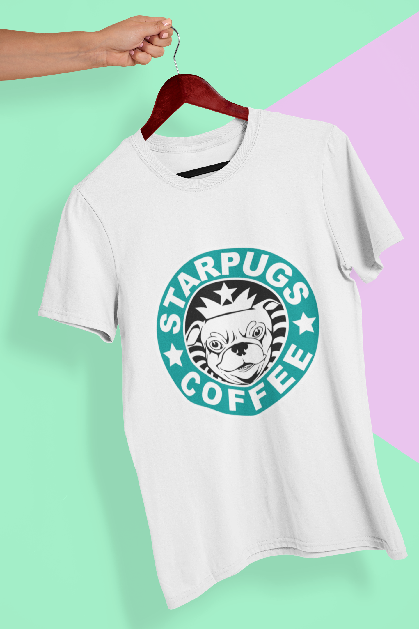Star Pugs Mens Half Sleeves T-shirt- FunkyTeesClub