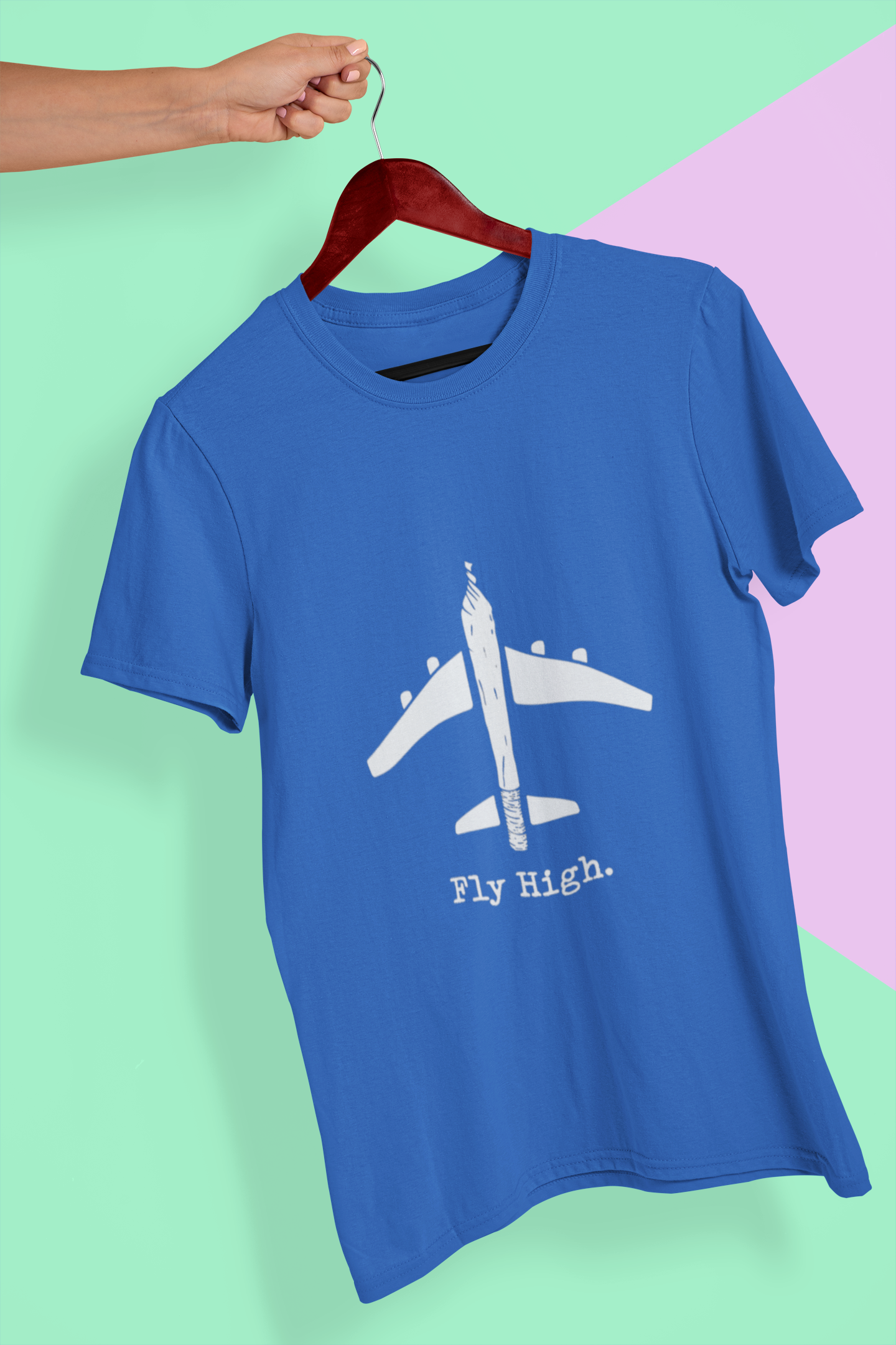 Fly High Travel Mens Half Sleeves T-shirt- FunkyTeesClub