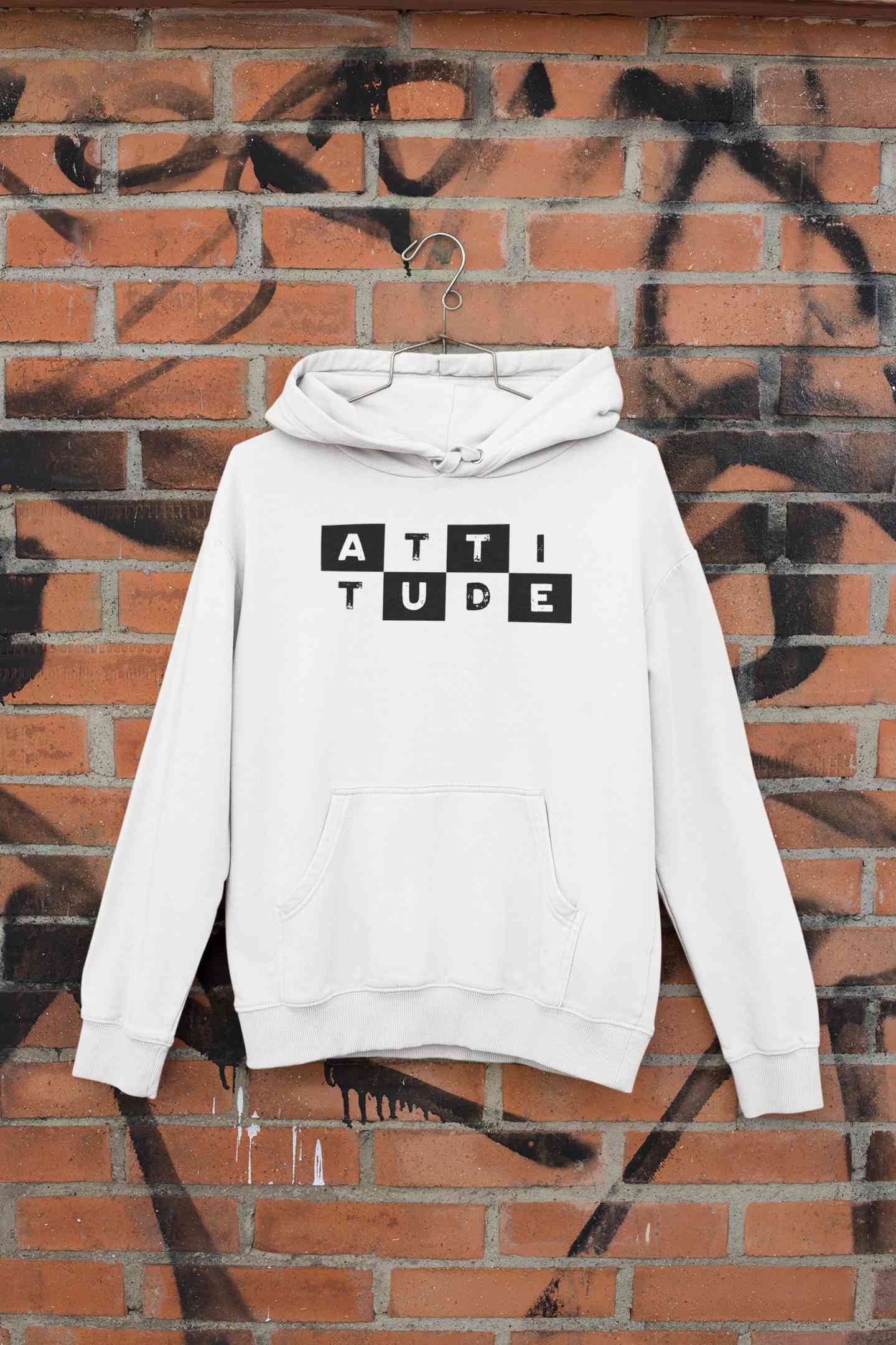 Attitude Typography Hoodies for Women-FunkyTeesClub