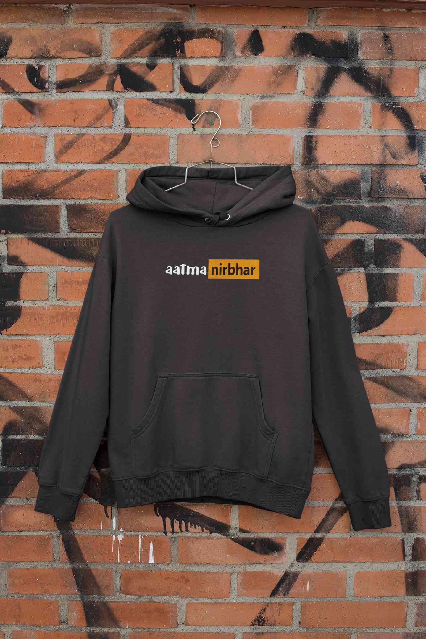 Aatmanirbhar Men Hoodies-FunkyTeesClub