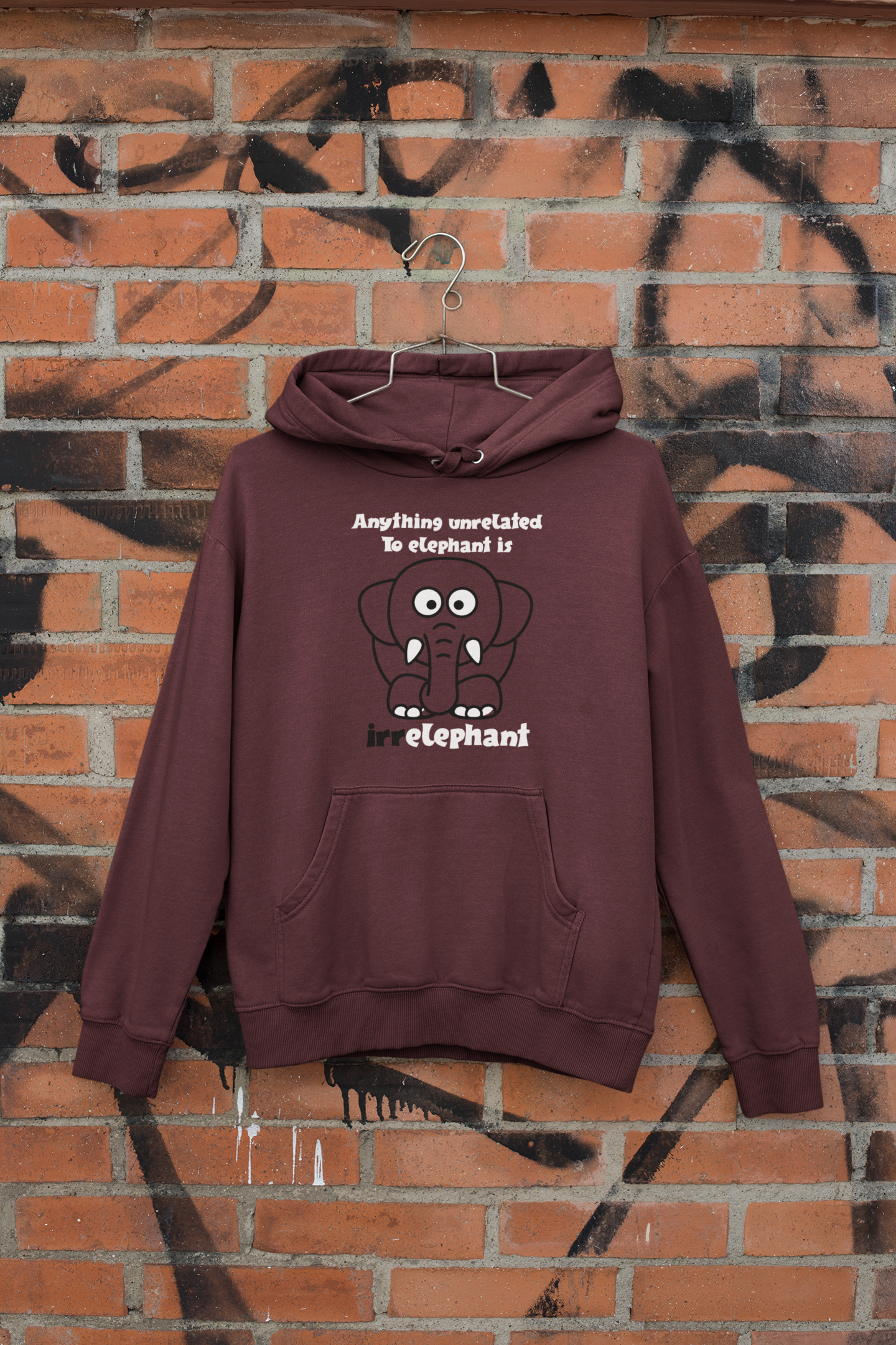 Irrelephant Funny Men Hoodies-FunkyTeesClub