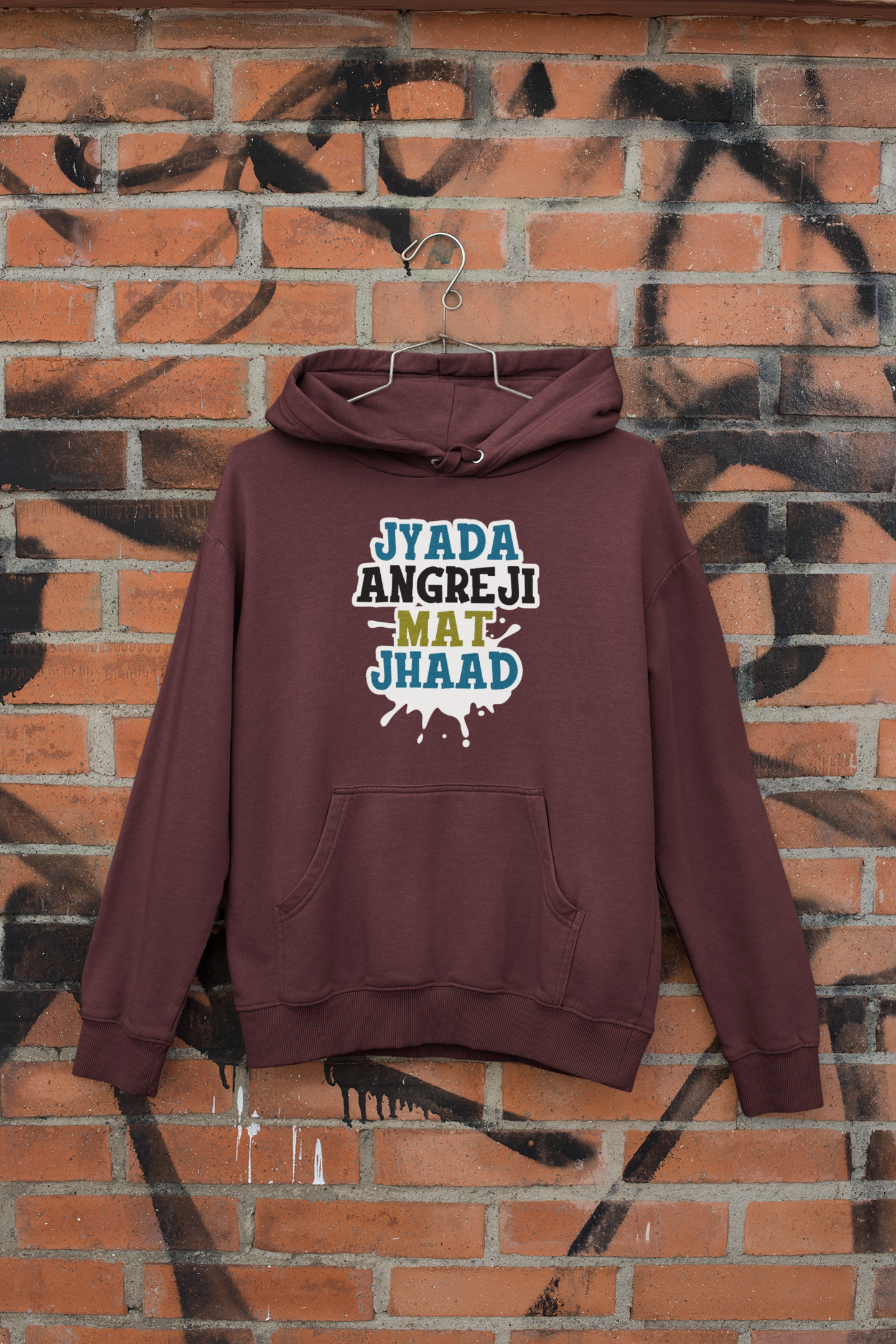 Angreji Mat Jhaad Desi Hoodies for Women-FunkyTeesClub