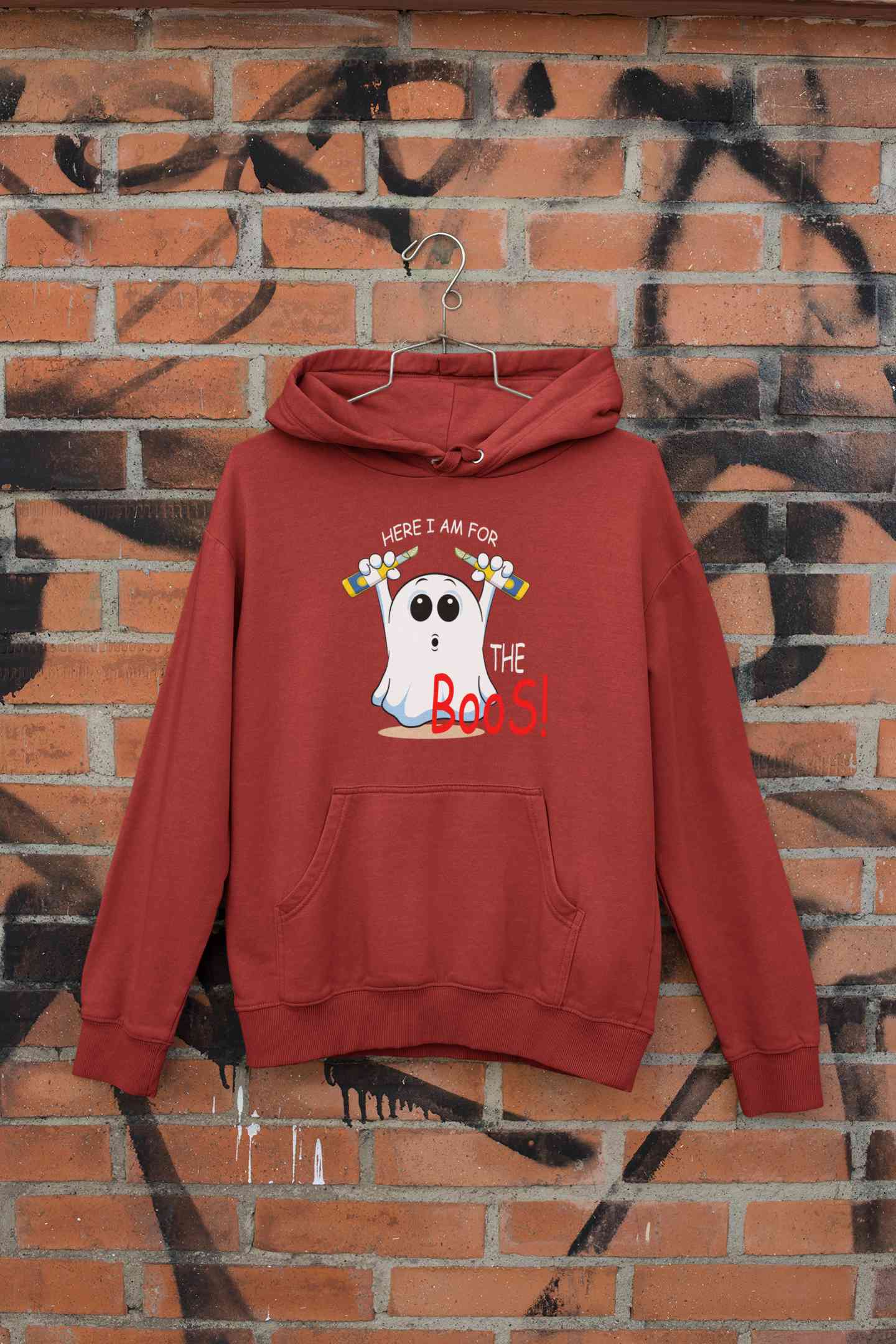 Here For The Boos Men Hoodies-FunkyTeesClub