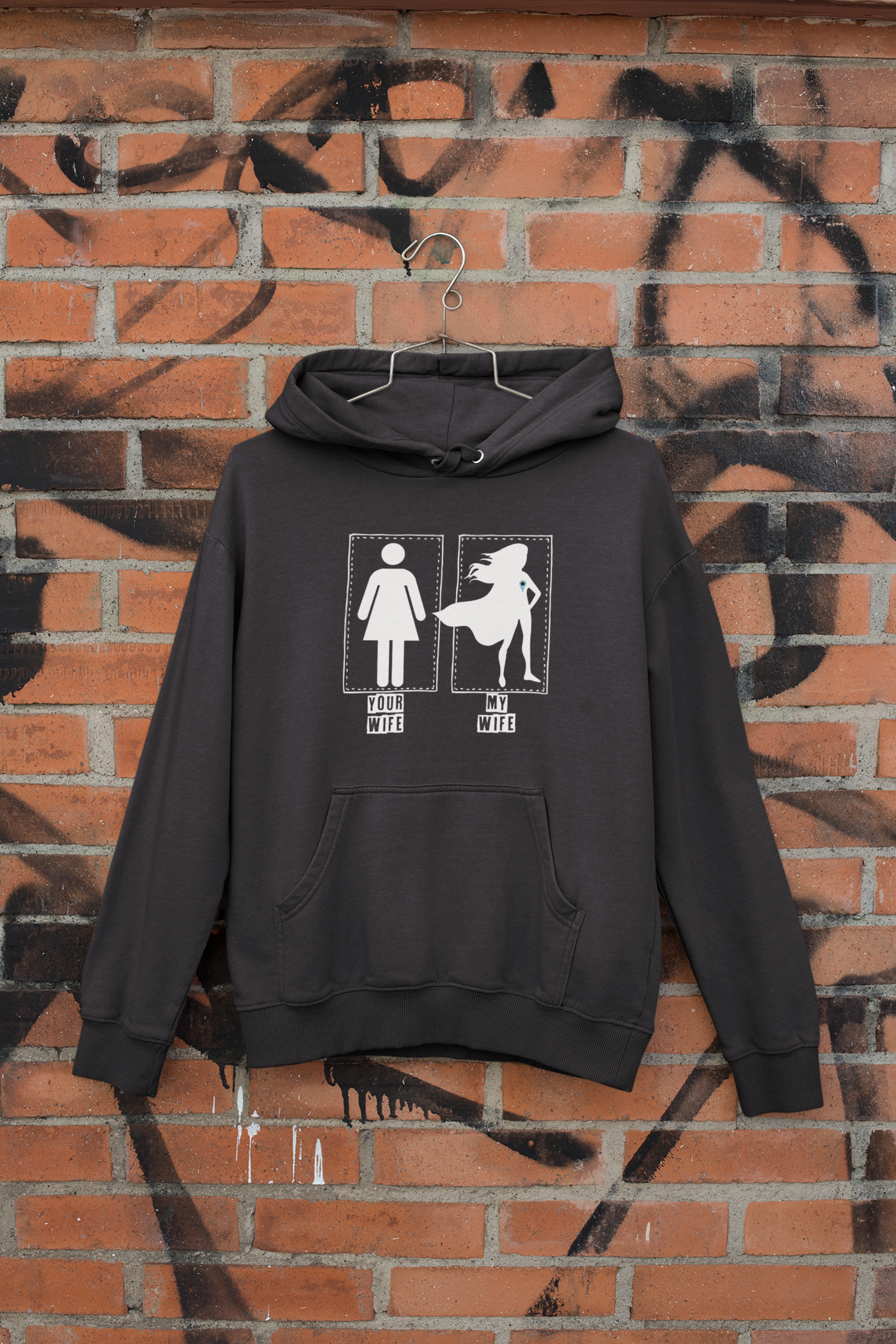 Your Vs Mine Couple Hoodie-FunkyTeesClub