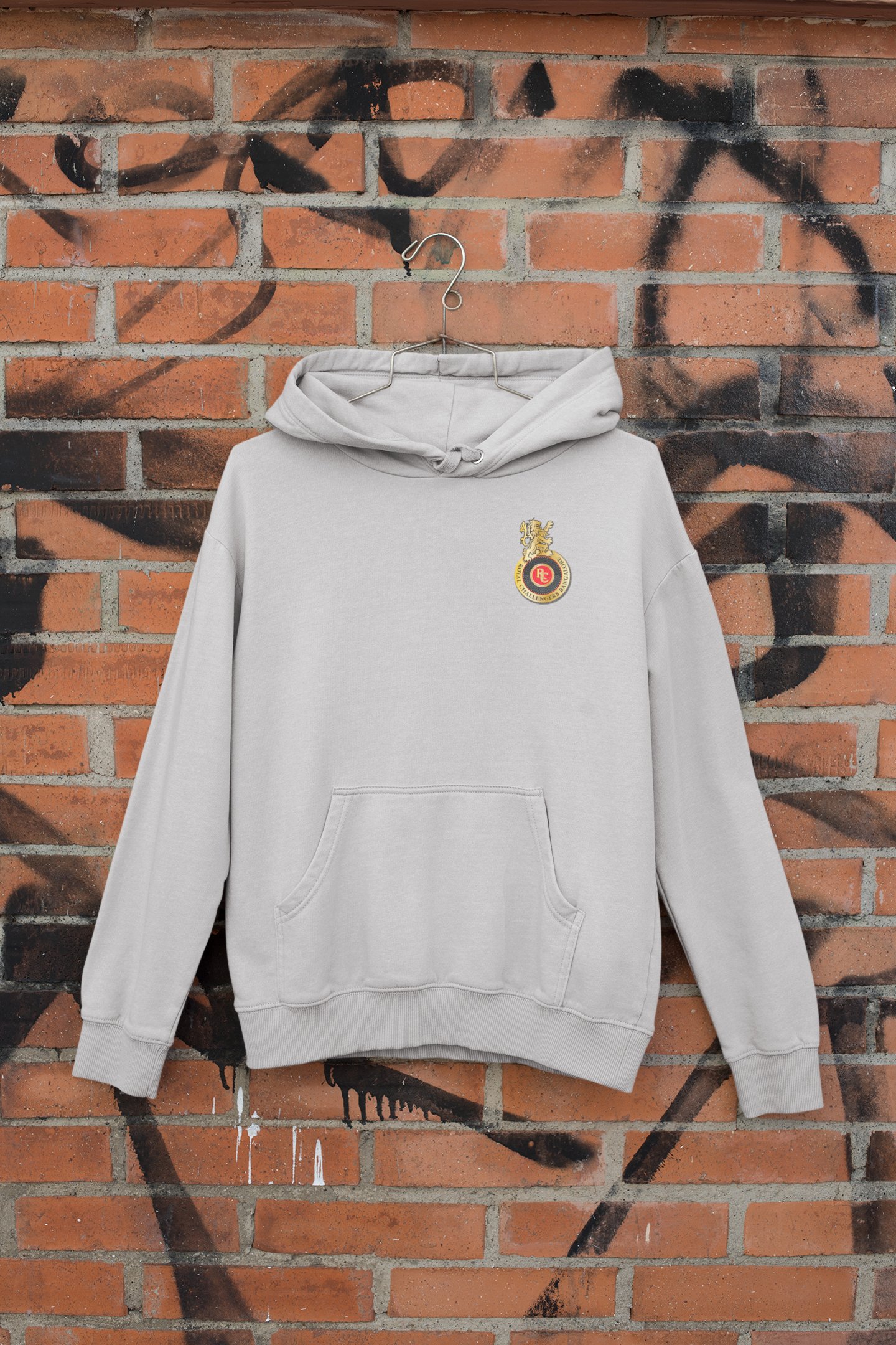 Rcb Logo Side Pocket Hoodies for Women-FunkyTeesClub