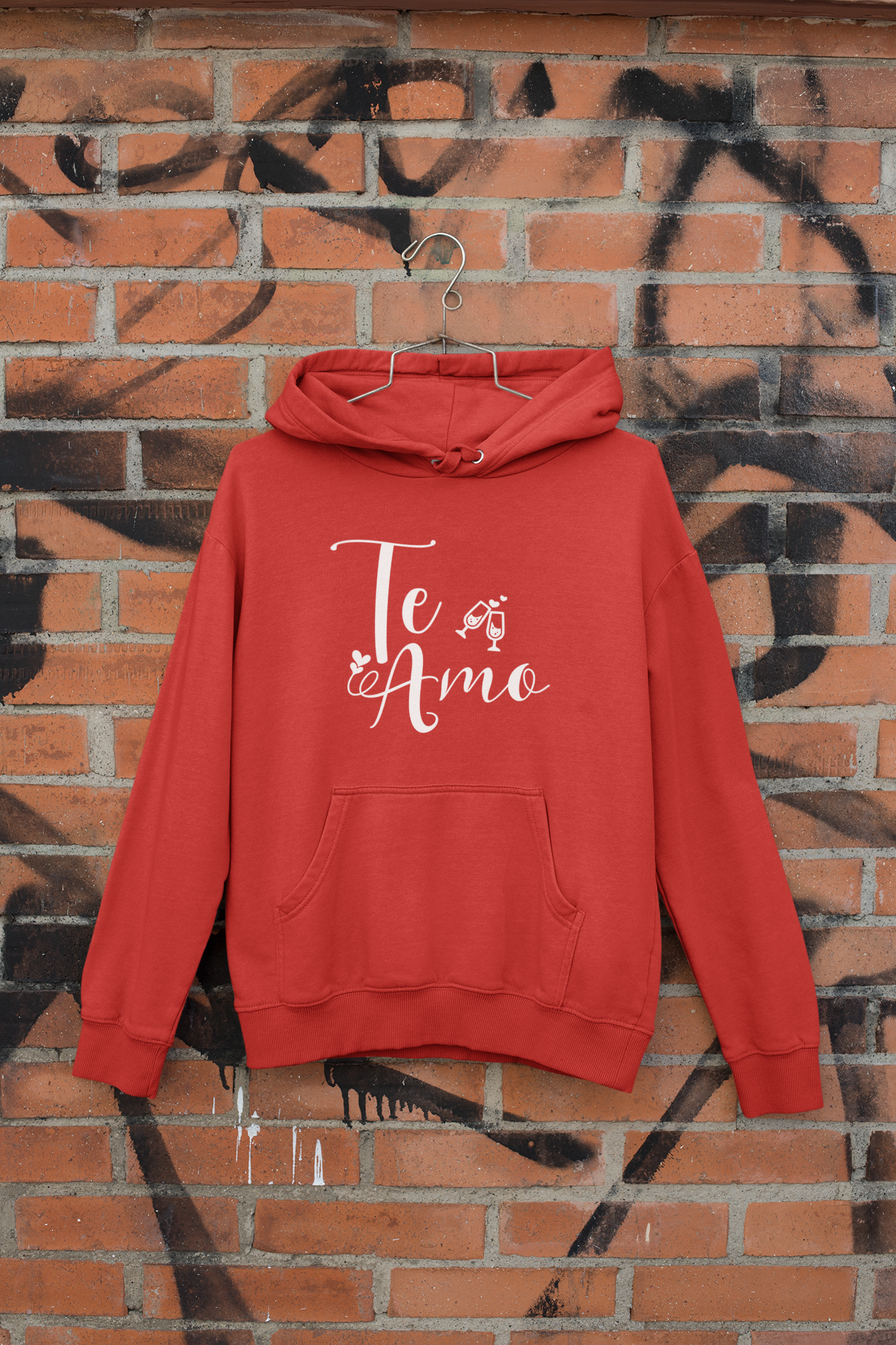 Te Amo Couple Hoodie-FunkyTeesClub