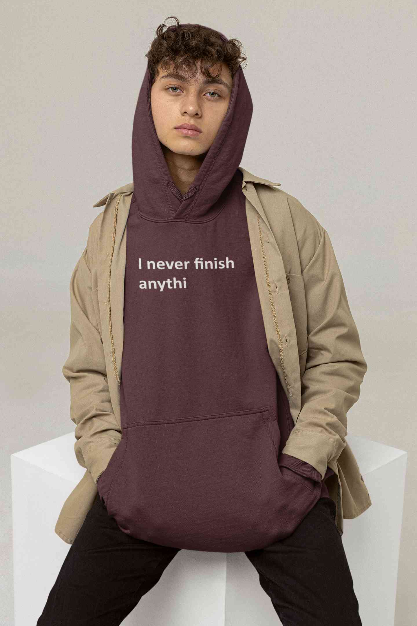 Never Finish Men Hoodies-FunkyTeesClub